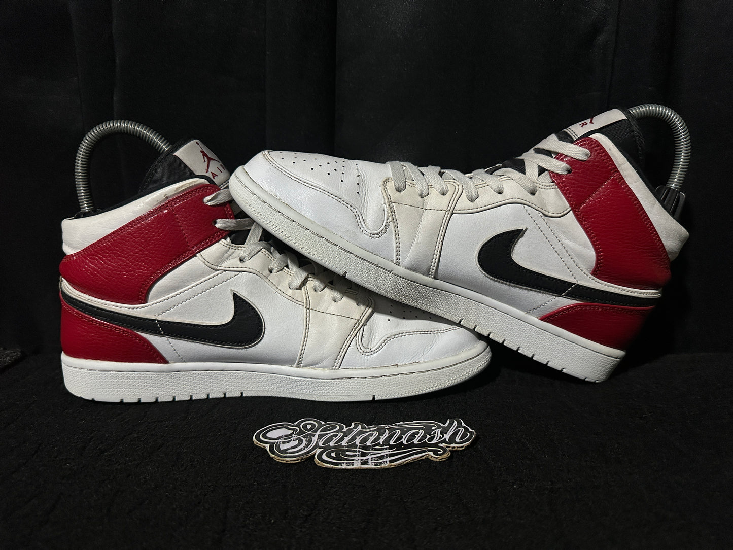 Nike Air "JORDAN 1" (WHITE GYM RED BLACK) Mid