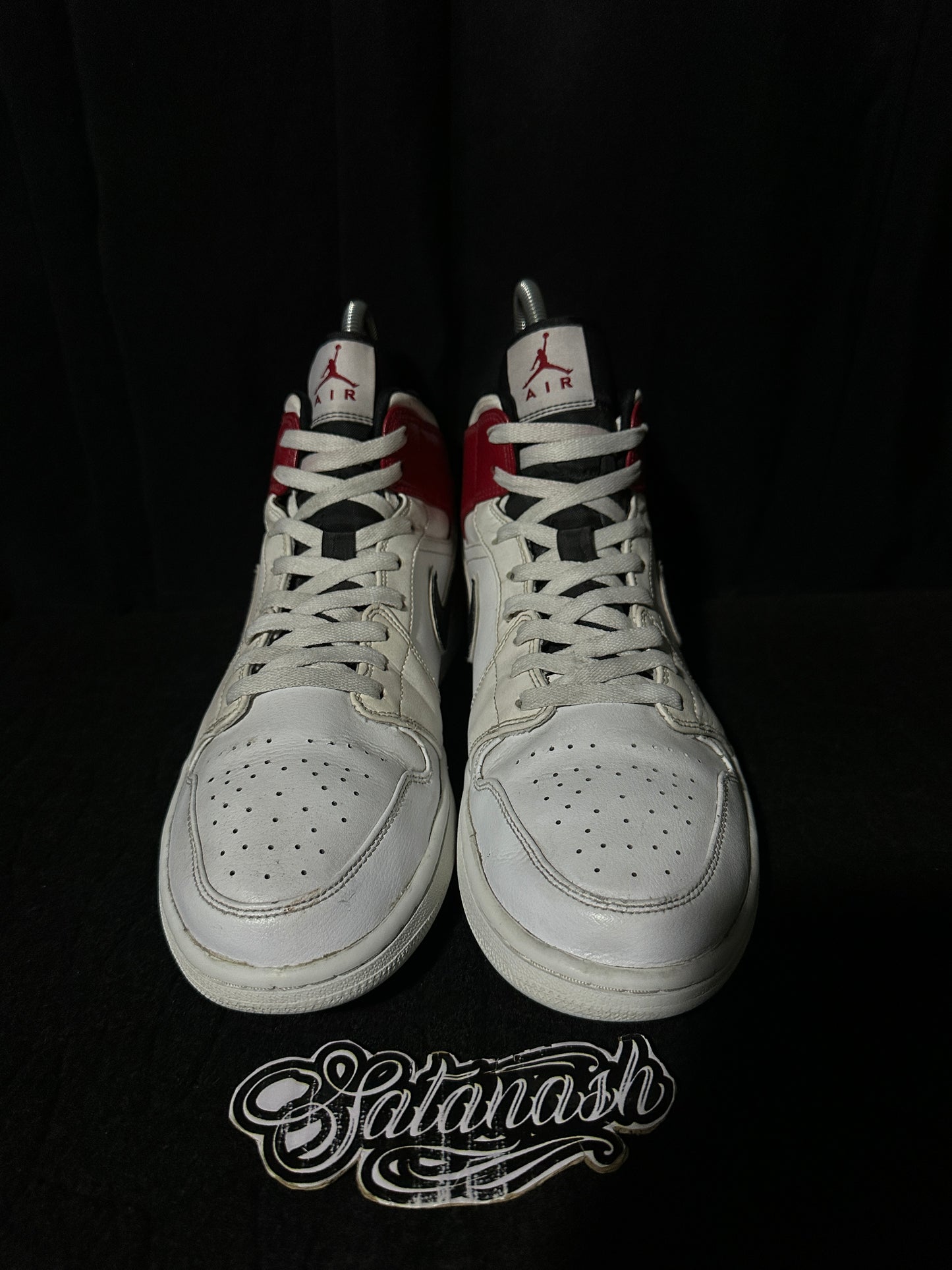 Nike Air "JORDAN 1" (WHITE GYM RED BLACK) Mid