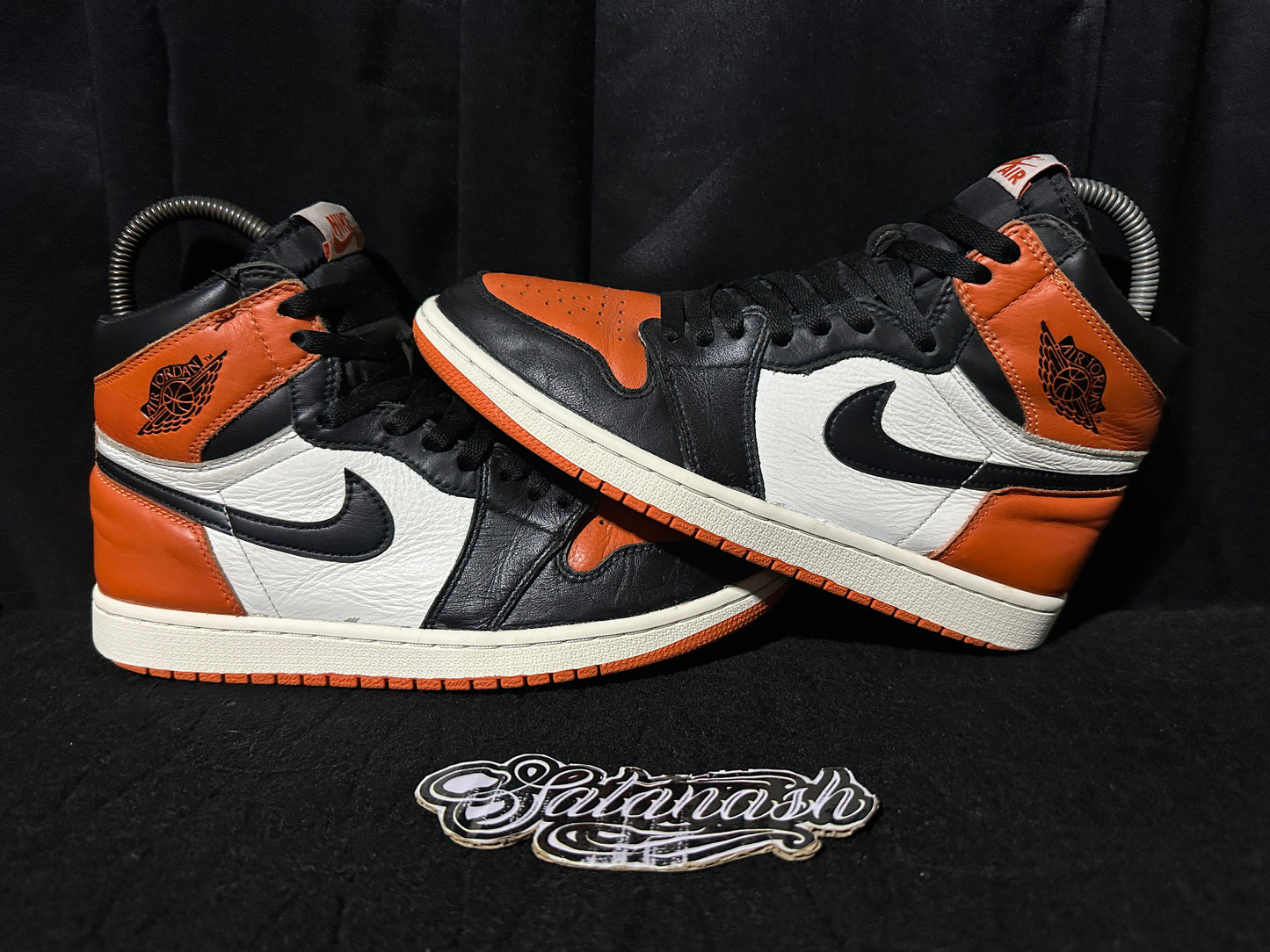 Nike Air "JORDAN 1" (RETRO) "SHATTERED BACKBOARD" (BLACK STARFISH SAIL) High