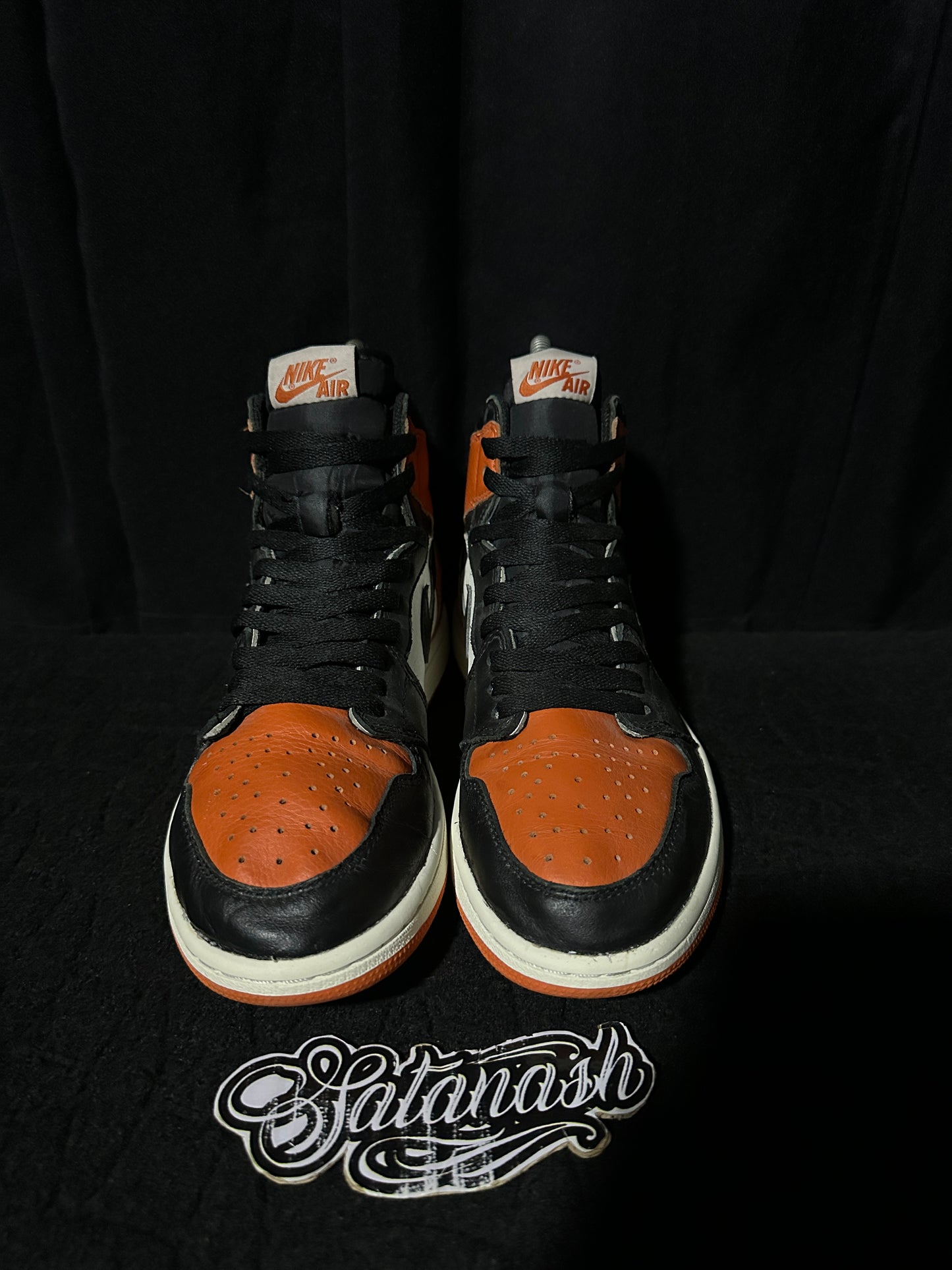 Nike Air "JORDAN 1" (RETRO) "SHATTERED BACKBOARD" (BLACK STARFISH SAIL) High