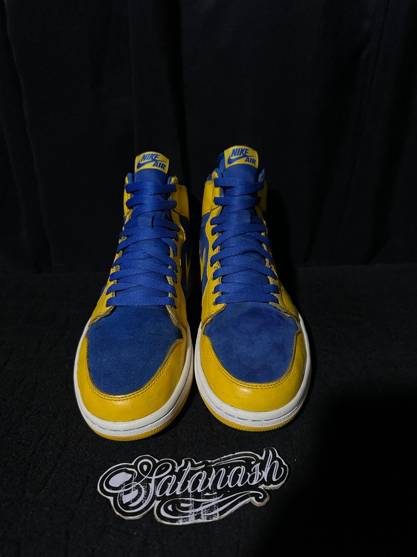 Nike Air "JORDAN 1" (RETRO) "LANEY" (VARSITY MAIZE GAME ROYAL WHITE) High