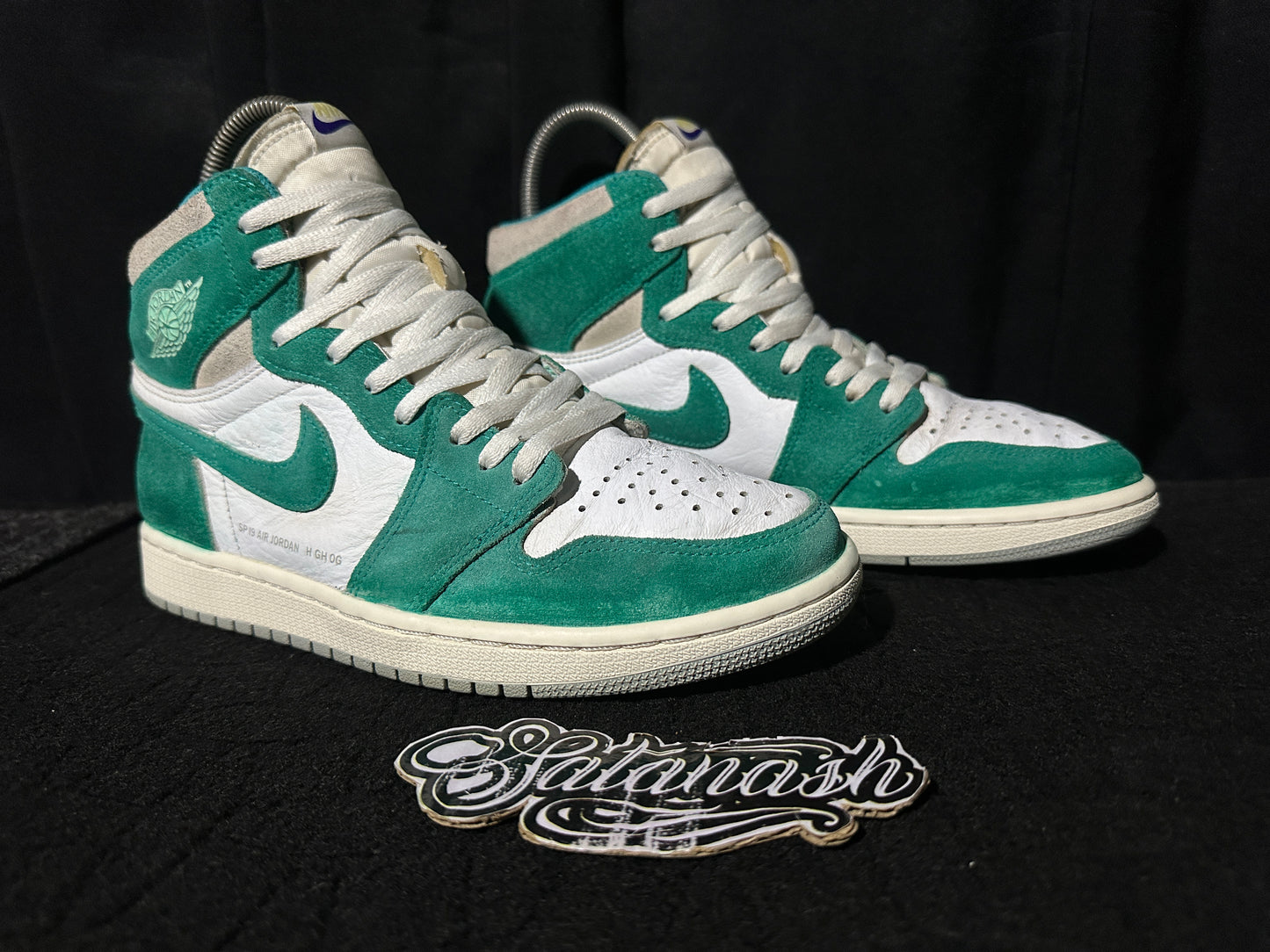Nike Air "JORDAN 1" (TURBO GREEN GREY WHITE) High