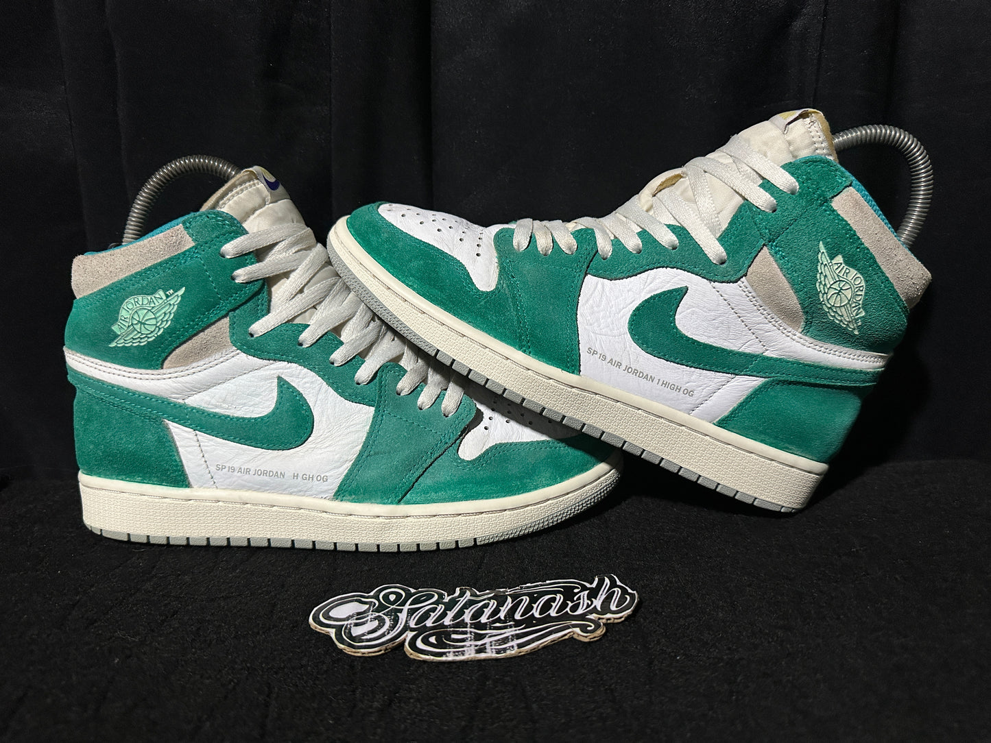 Nike Air "JORDAN 1" (TURBO GREEN GREY WHITE) High