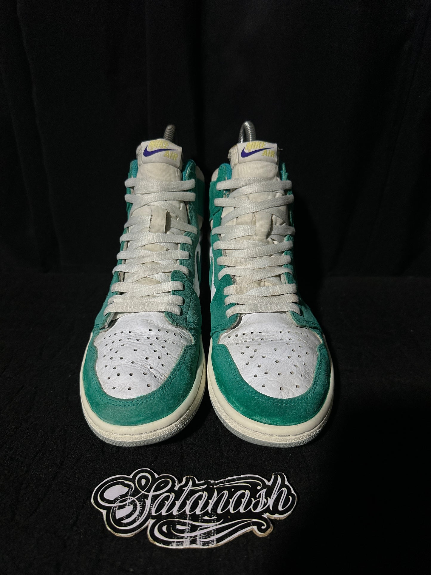 Nike Air "JORDAN 1" (TURBO GREEN GREY WHITE) High