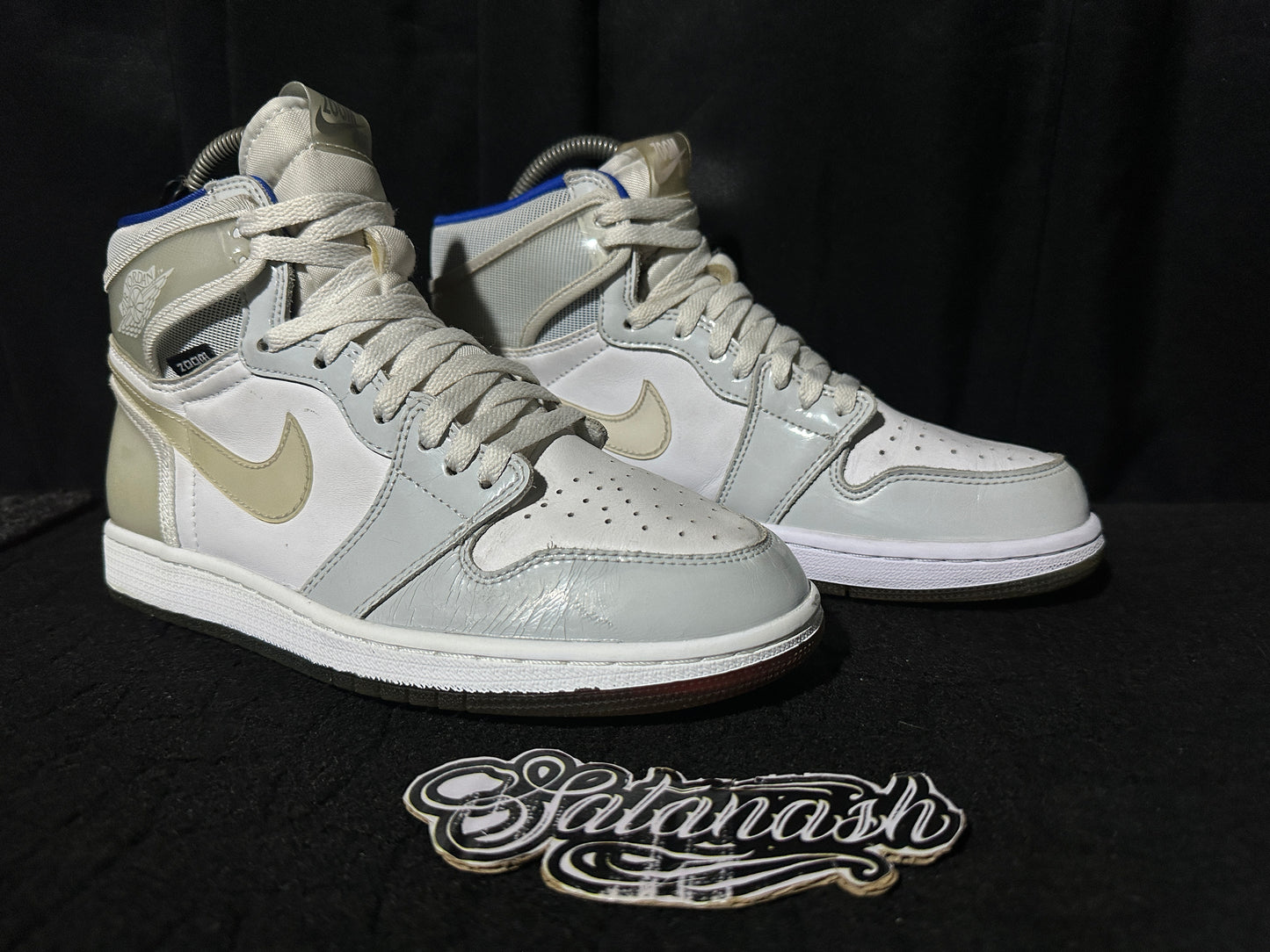 Nike Air "JORDAN 1" (RETRO) "ZOOM" (RACER BLUE WHITE) High