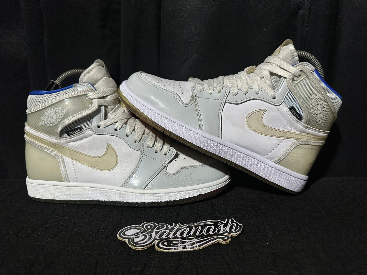 Nike Air "JORDAN 1" (RETRO) "ZOOM" (RACER BLUE WHITE) High
