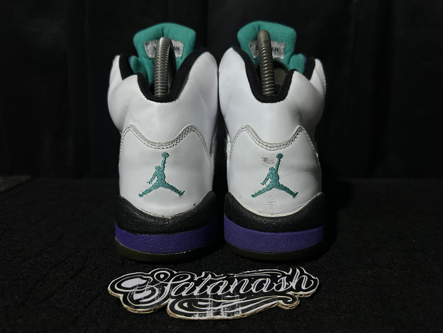 Nike Air "JORDAN 5" (RETRO) "GRAPE" (WHITE EMERALD GRAPE ICE BLUE BLACK) Mid