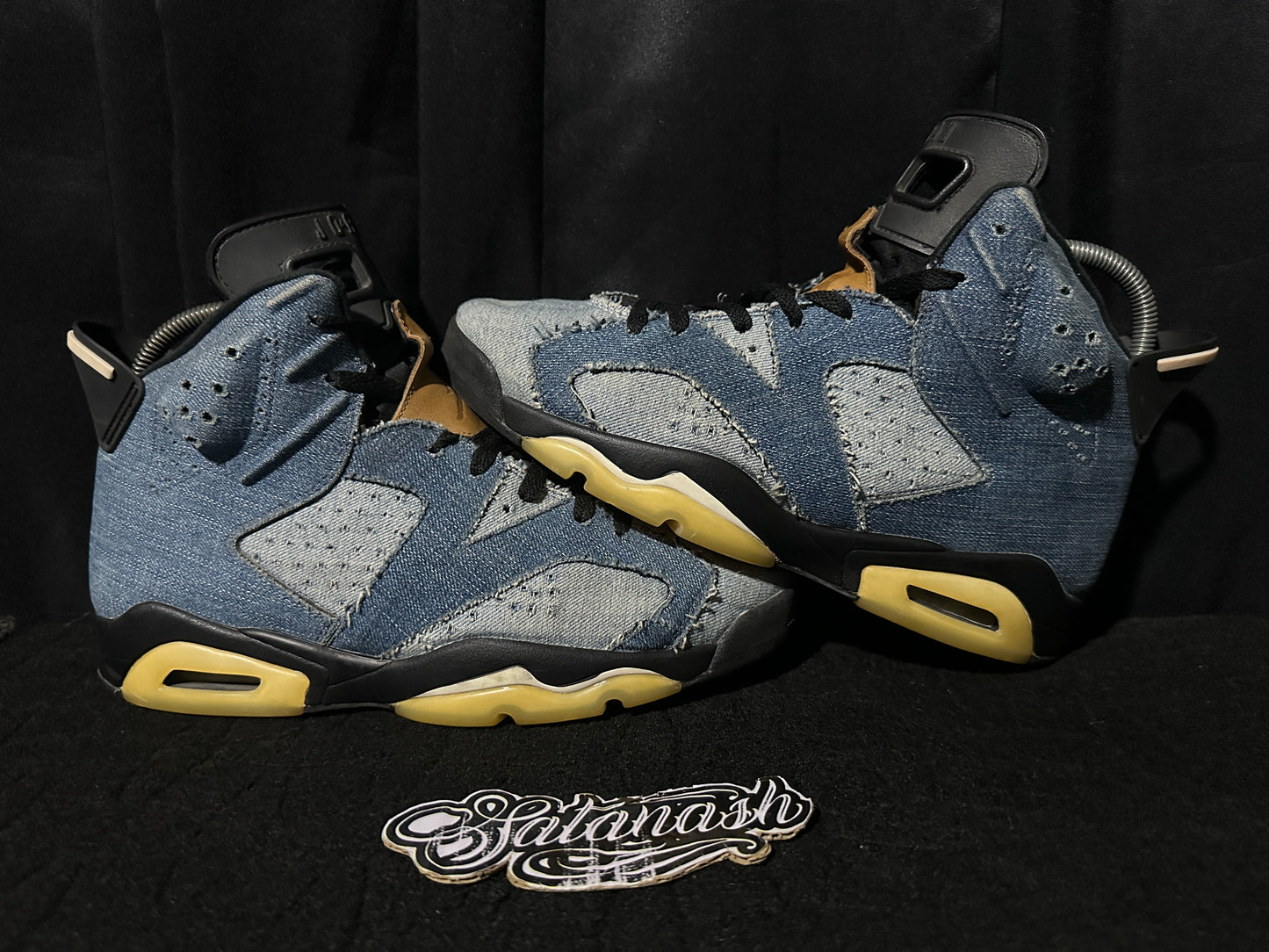 Nike Air "JORDAN 6" (RETRO) "WASHED DENIM" (BLUE SAIL VARSITY RED CORK BROWN BLACK) Mid Rare