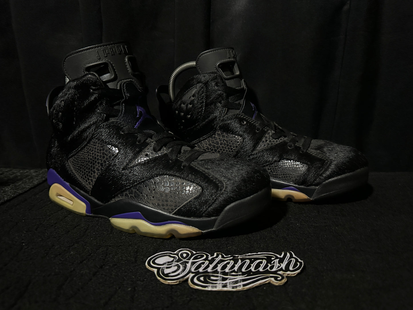Nike Air "JORDAN 6" (RETRO) "SOCIAL STATUS" (BLACK DARK CONCORD) Mid Rare