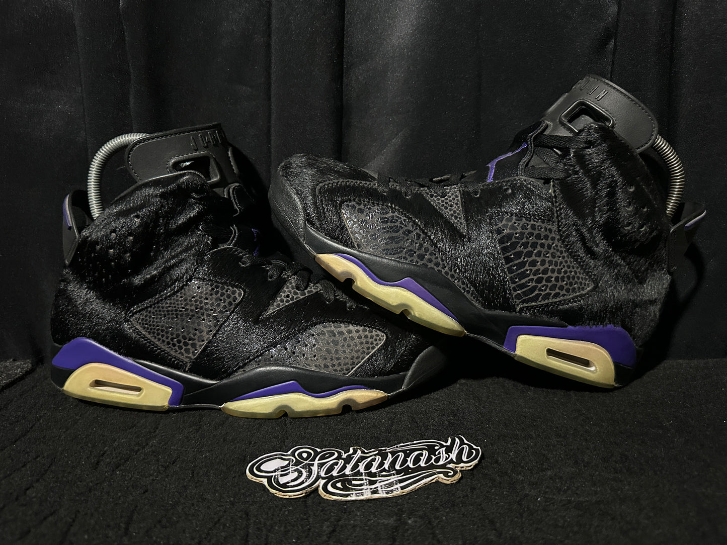 Nike Air "JORDAN 6" (RETRO) "SOCIAL STATUS" (BLACK DARK CONCORD) Mid Rare