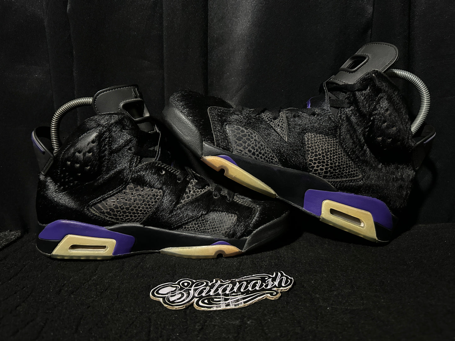 Nike Air "JORDAN 6" (RETRO) "SOCIAL STATUS" (BLACK DARK CONCORD) Mid Rare