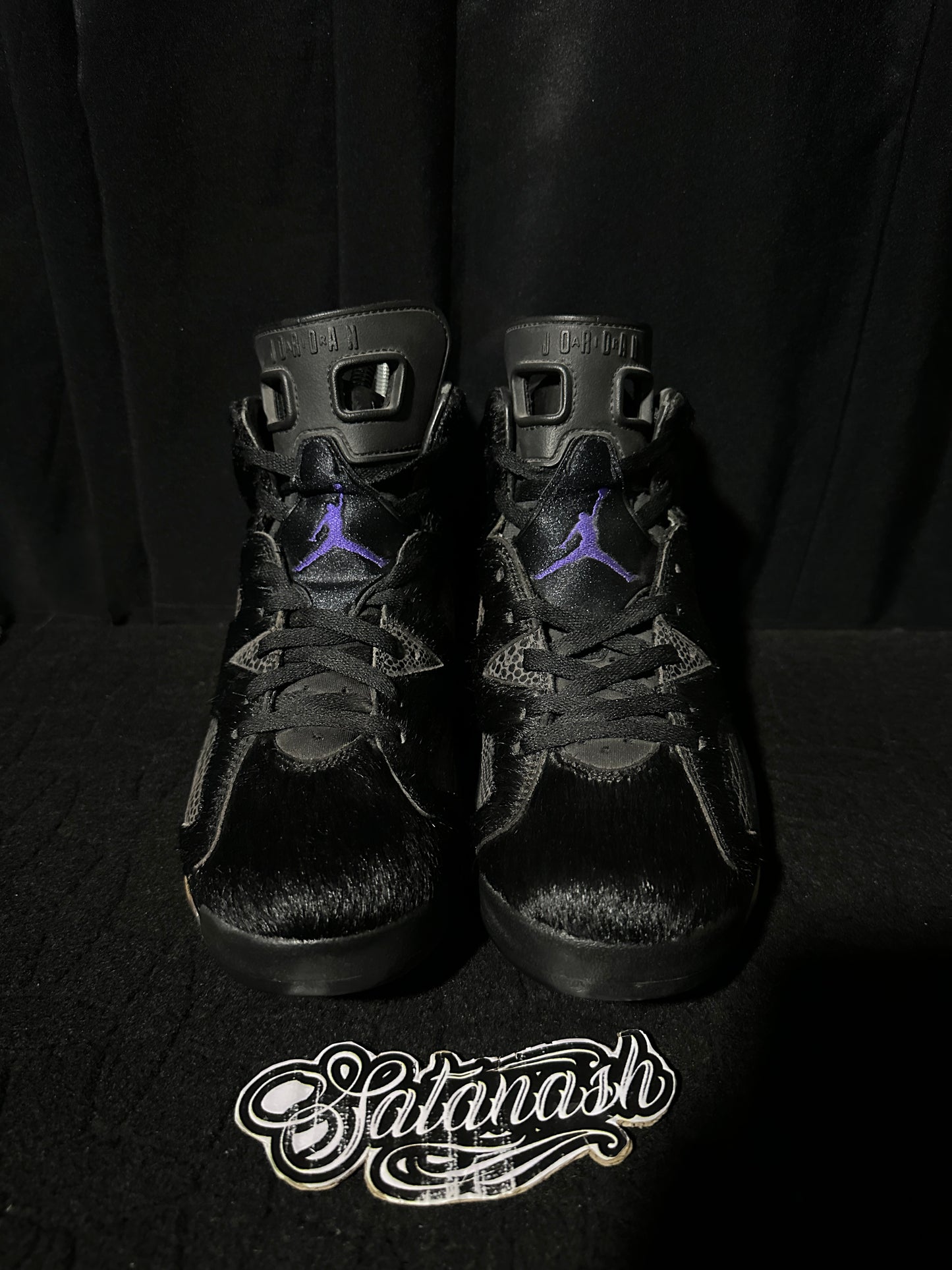 Nike Air "JORDAN 6" (RETRO) "SOCIAL STATUS" (BLACK DARK CONCORD) Mid Rare