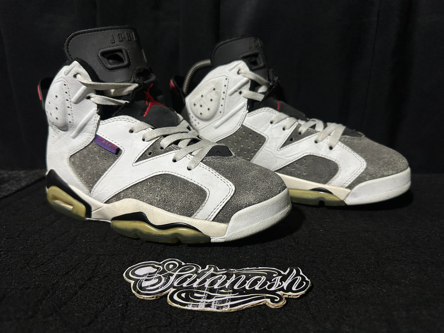 Nike Air "JORDAN 6" (RETRO) "FLIGHT NOSTALGIA" (WHITE DARK CONCORD INFRARED23 BLACK) Mid