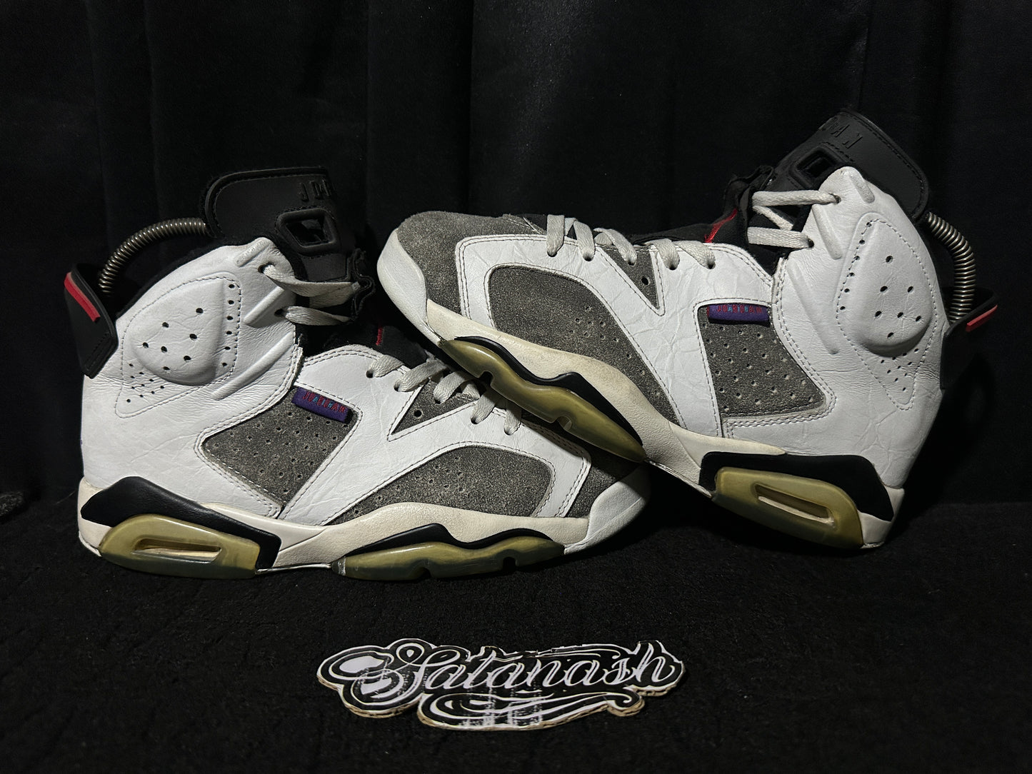 Nike Air "JORDAN 6" (RETRO) "FLIGHT NOSTALGIA" (WHITE DARK CONCORD INFRARED23 BLACK) Mid