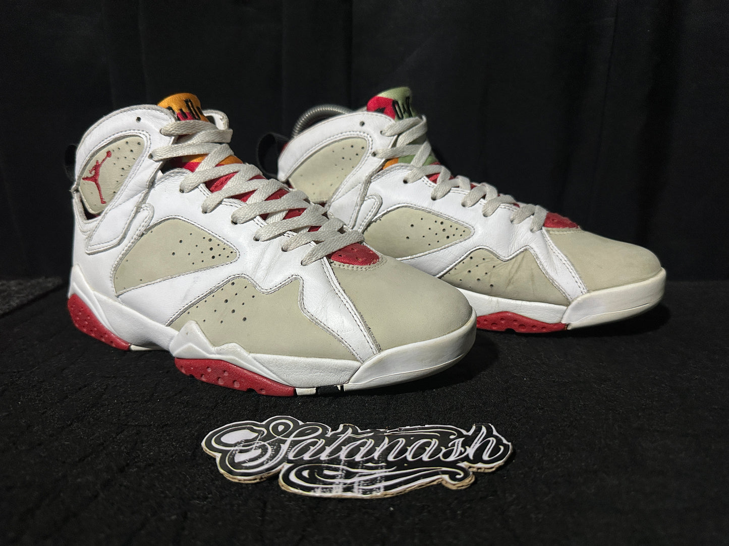 Nike Air "JORDAN 7" (RETRO) "HARE" (WHITE TRUE RED LIGHT SILVER TOURMALINE) Mid