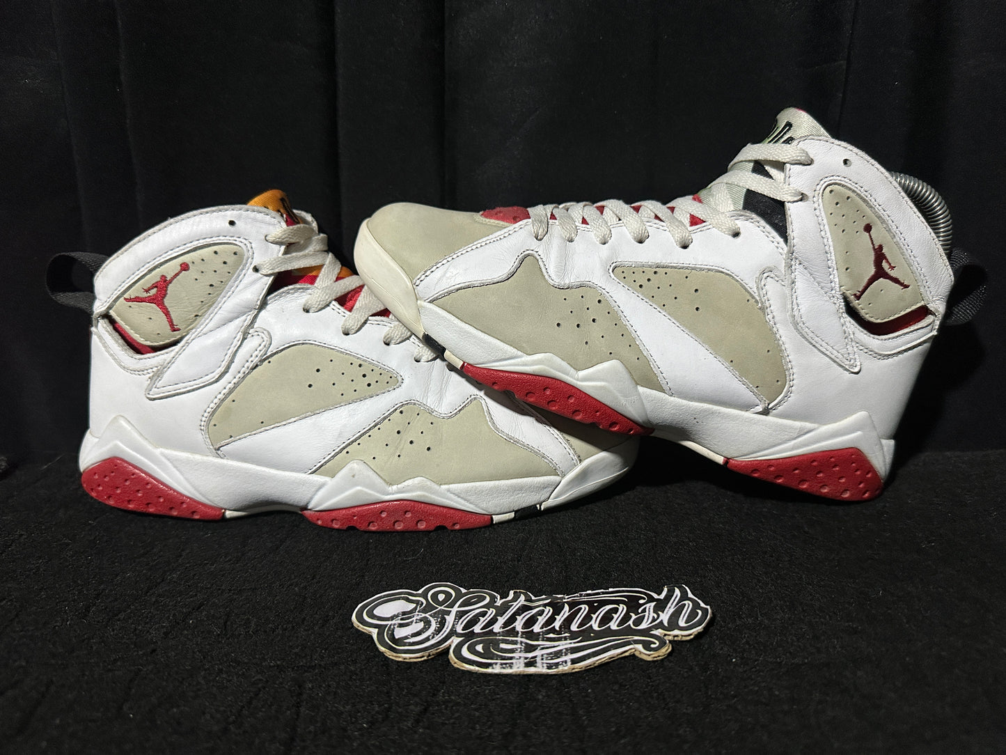 Nike Air "JORDAN 7" (RETRO) "HARE" (WHITE TRUE RED LIGHT SILVER TOURMALINE) Mid