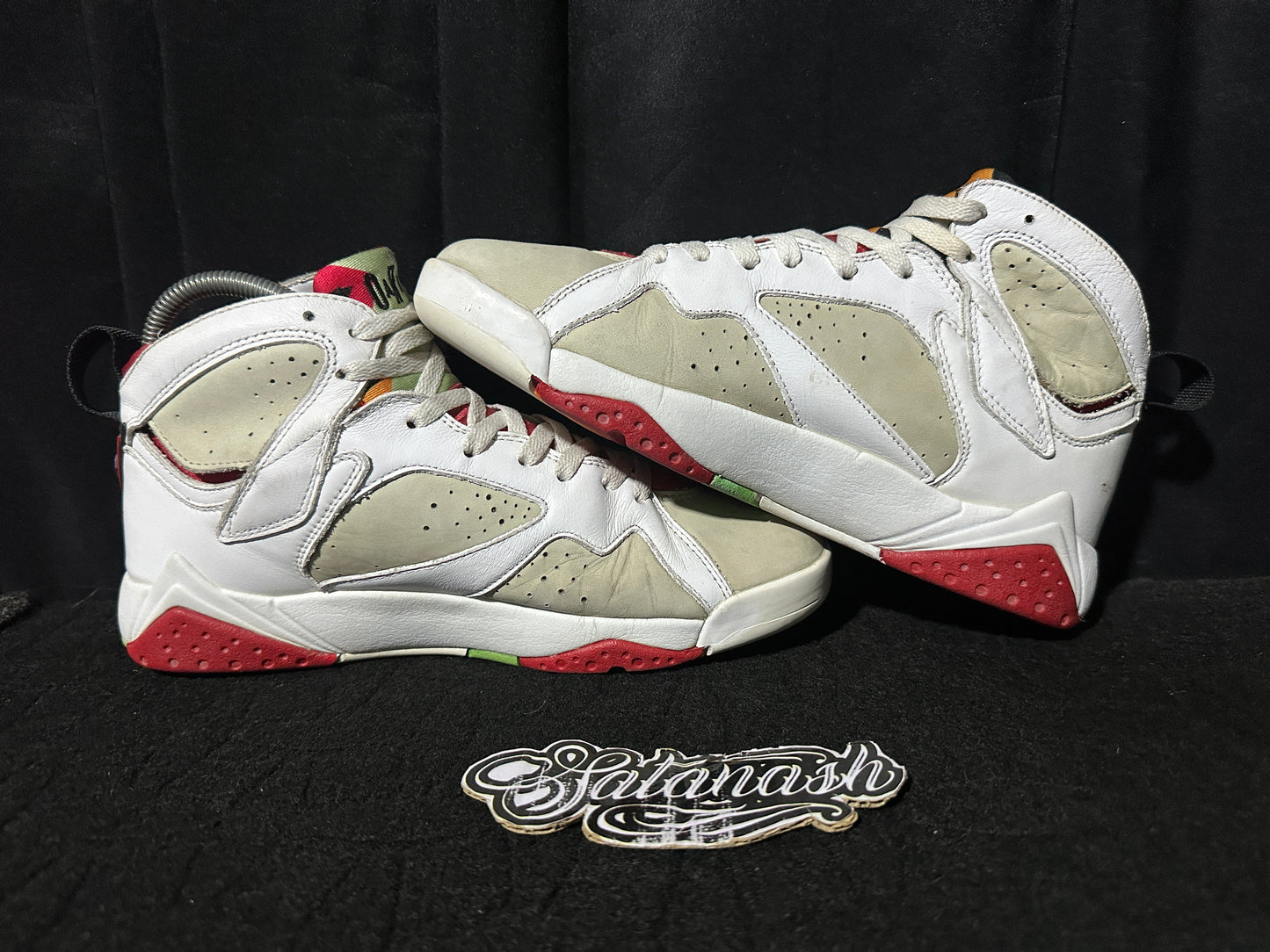 Nike Air "JORDAN 7" (RETRO) "HARE" (WHITE TRUE RED LIGHT SILVER TOURMALINE) Mid