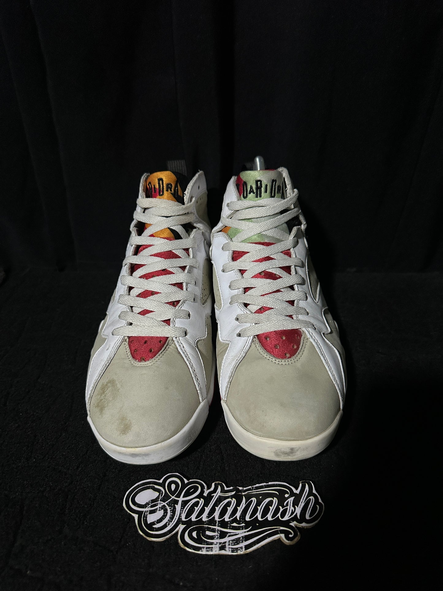 Nike Air "JORDAN 7" (RETRO) "HARE" (WHITE TRUE RED LIGHT SILVER TOURMALINE) Mid