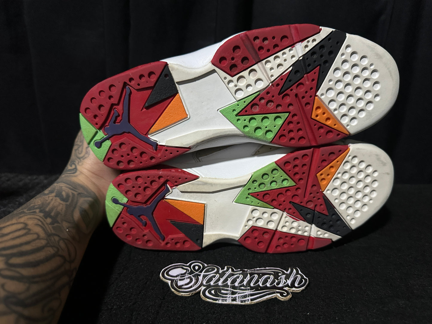 Nike Air "JORDAN 7" (RETRO) "HARE" (WHITE TRUE RED LIGHT SILVER TOURMALINE) Mid