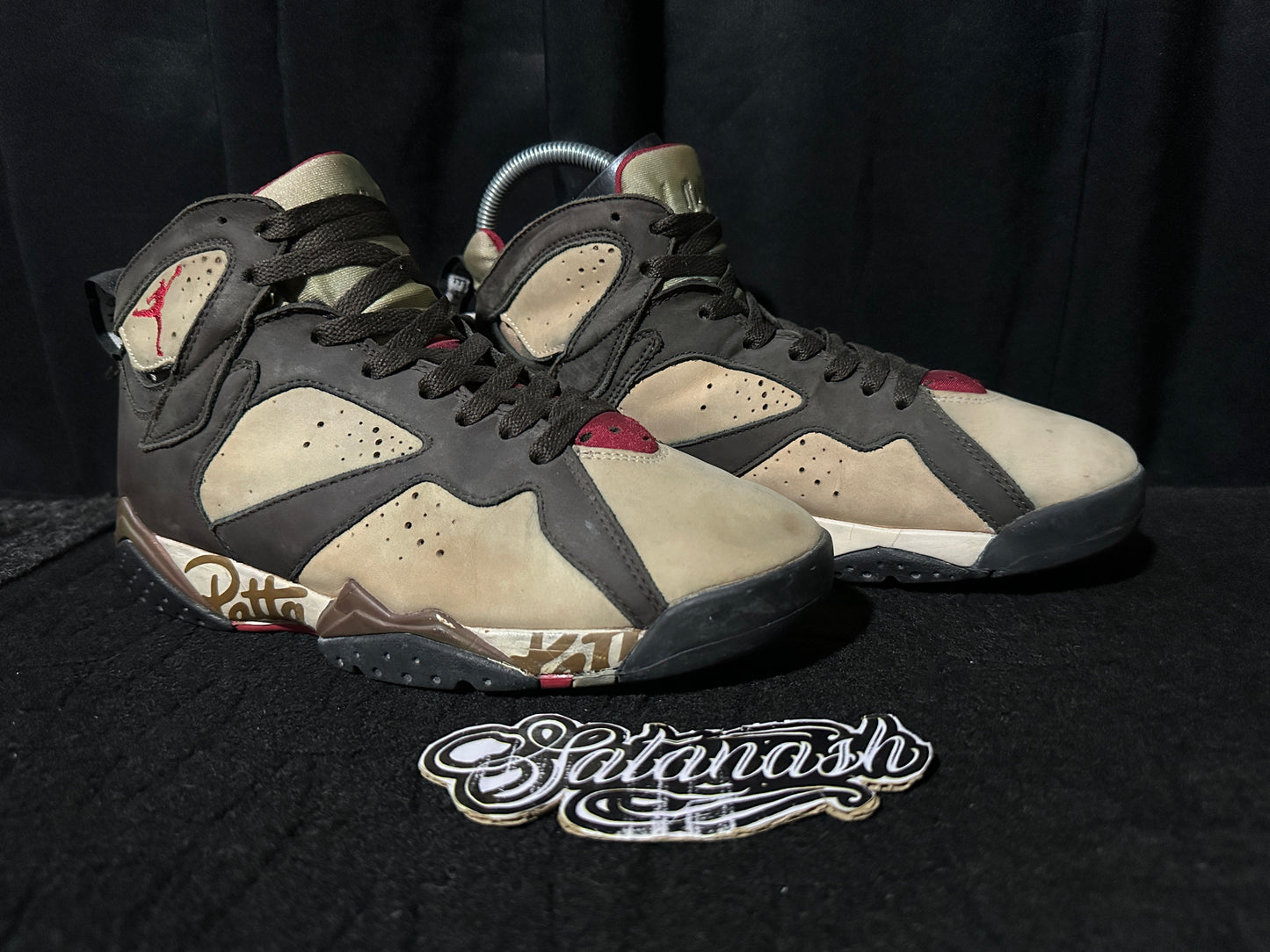 Nike Air "JORDAN 7" (RETRO) "PATTA SHIMMER" (TOUGH RED MAHOGANY MINK VELVET BROWN) Mid Rare