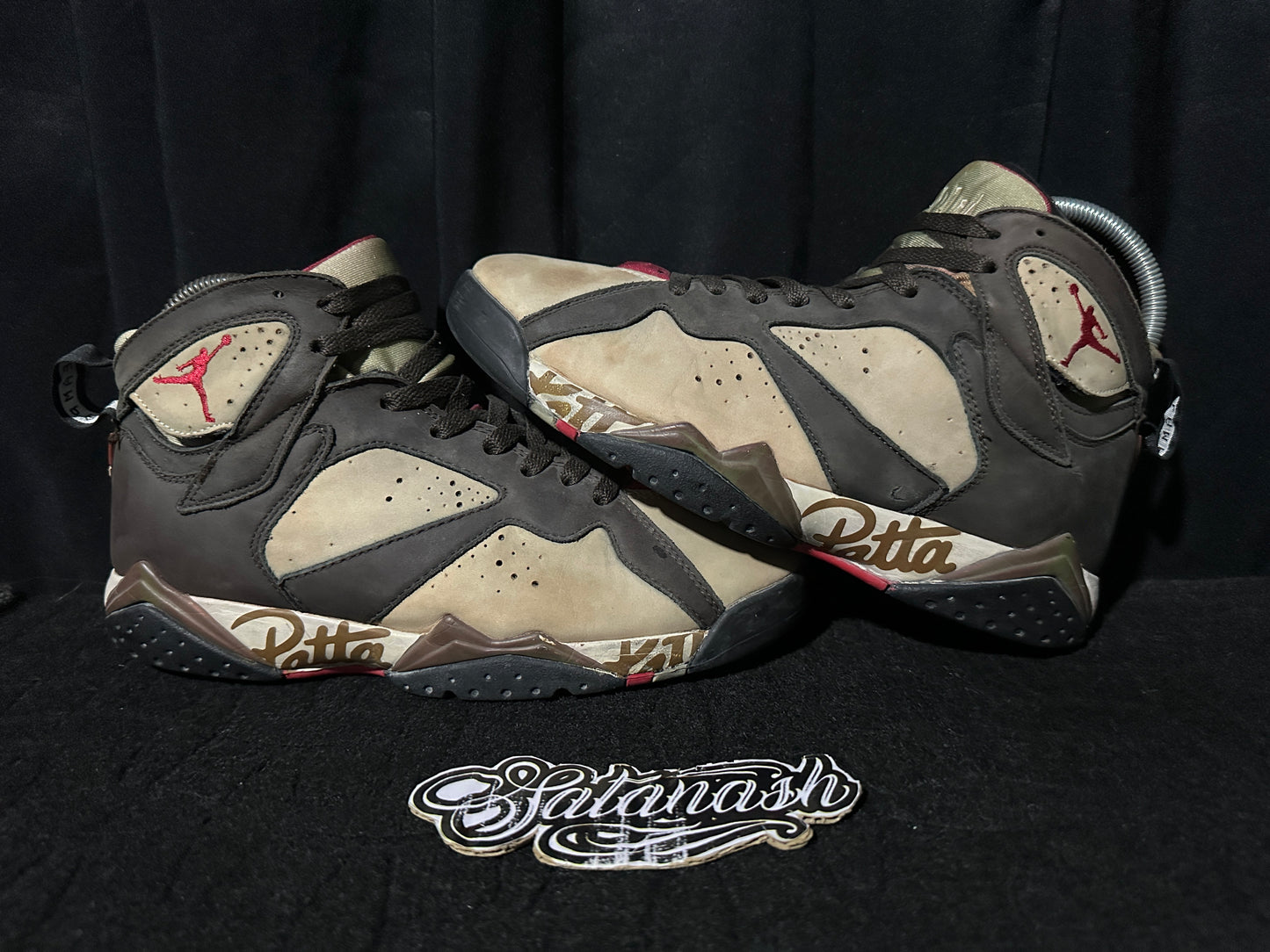 Nike Air "JORDAN 7" (RETRO) "PATTA SHIMMER" (TOUGH RED MAHOGANY MINK VELVET BROWN) Mid Rare