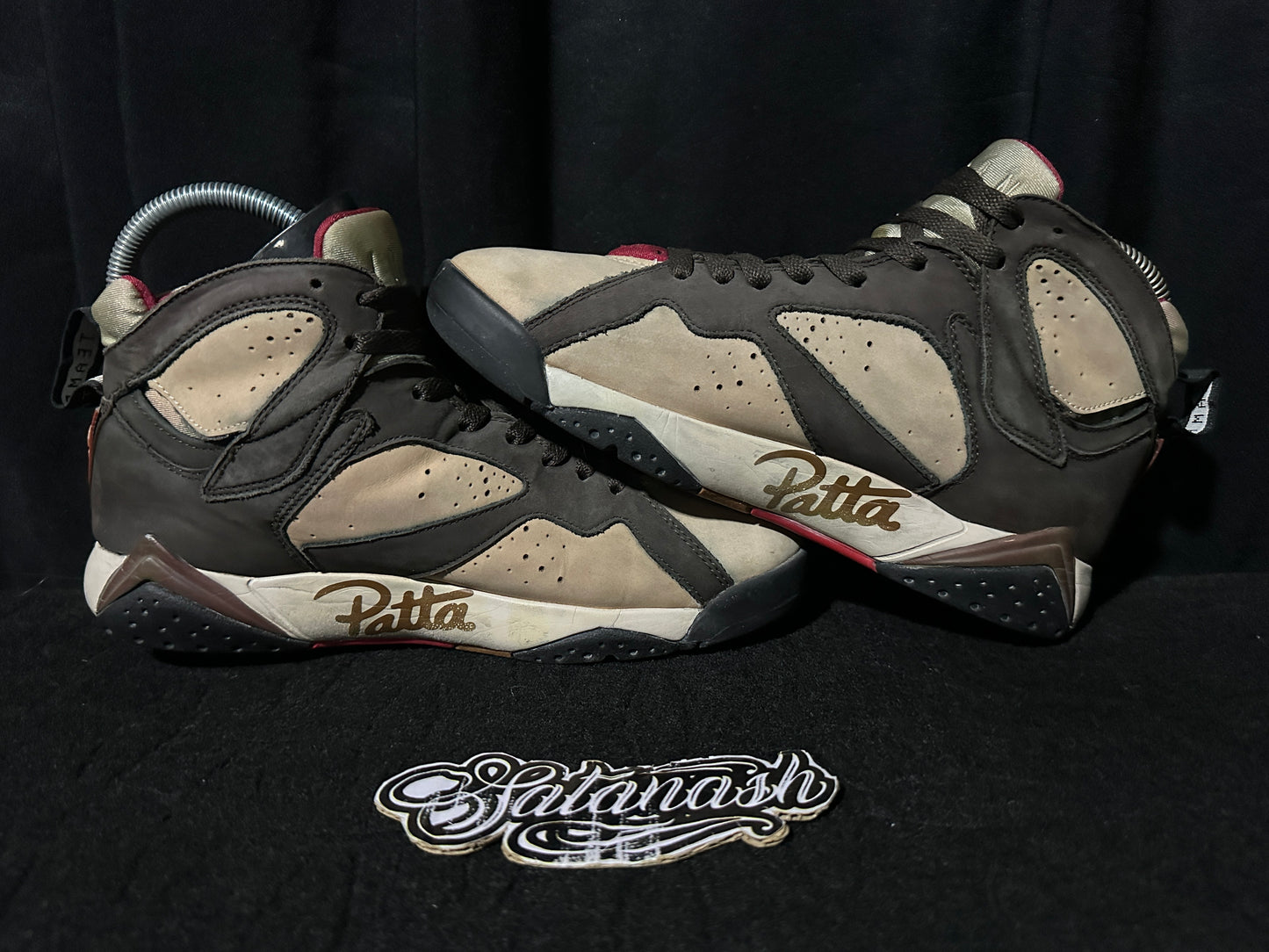 Nike Air "JORDAN 7" (RETRO) "PATTA SHIMMER" (TOUGH RED MAHOGANY MINK VELVET BROWN) Mid Rare
