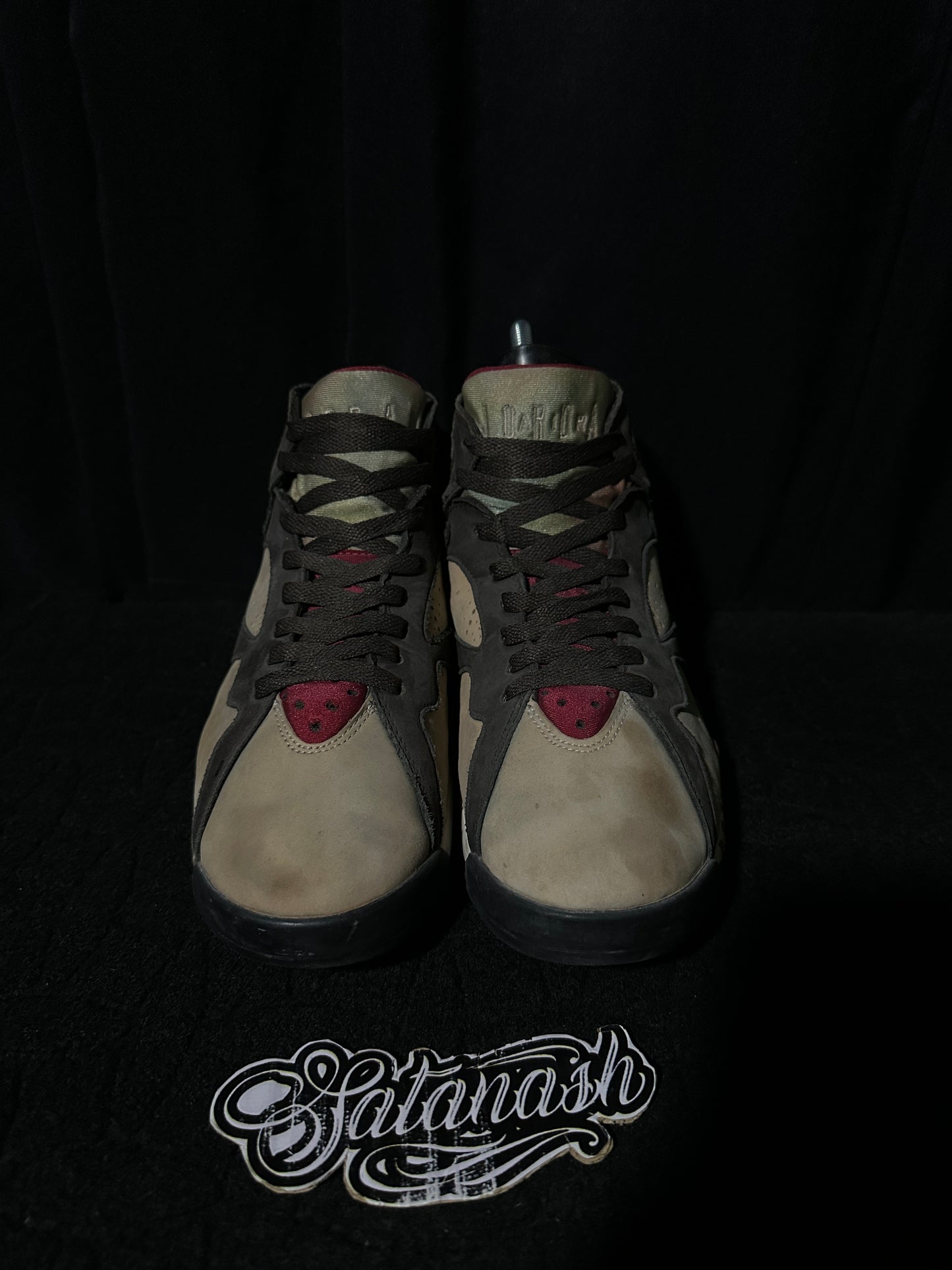 Nike Air "JORDAN 7" (RETRO) "PATTA SHIMMER" (TOUGH RED MAHOGANY MINK VELVET BROWN) Mid Rare