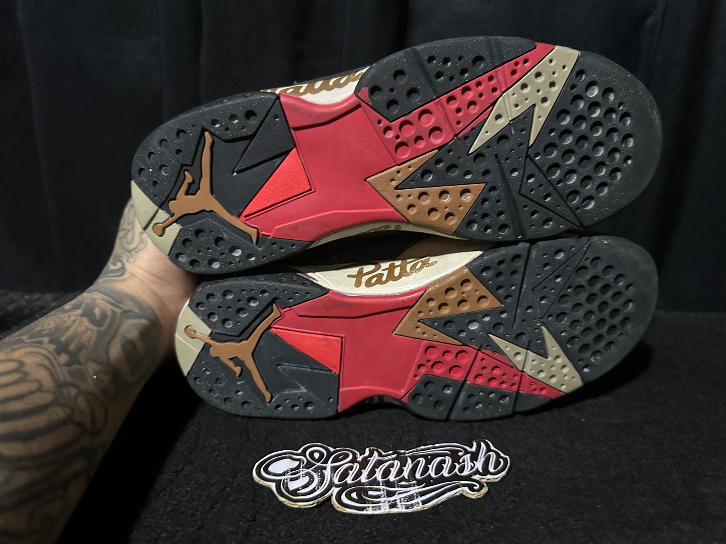 Nike Air "JORDAN 7" (RETRO) "PATTA SHIMMER" (TOUGH RED MAHOGANY MINK VELVET BROWN) Mid Rare