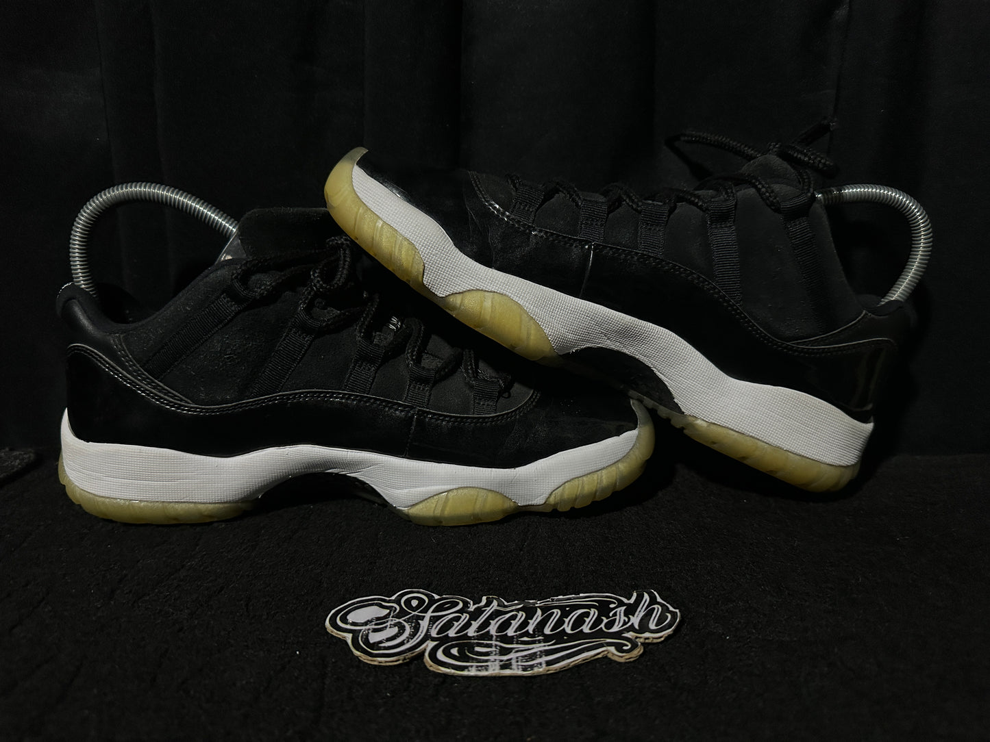 Nike Air "JORDAN 11" (RETRO) "BARONS" (BLACK METALLIC SILVER WHITE) Low