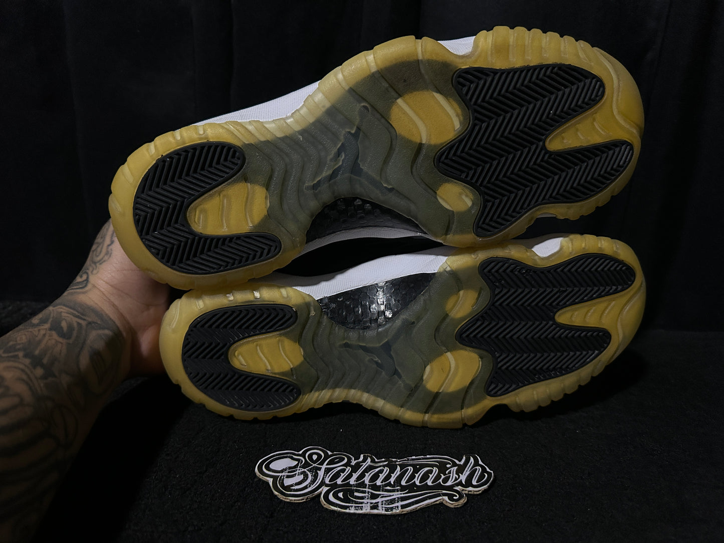 Nike Air "JORDAN 11" (RETRO) "BARONS" (BLACK METALLIC SILVER WHITE) Low
