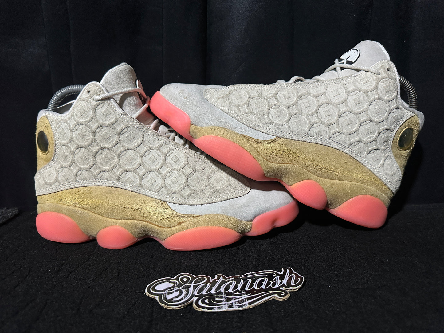 Nike Air "JORDAN 13" (RETRO) "CHINESE NEW YEAR" (PALE IVORY BLACK DIGITAL PINK CLUB GOLD) 2020 Mid Rare