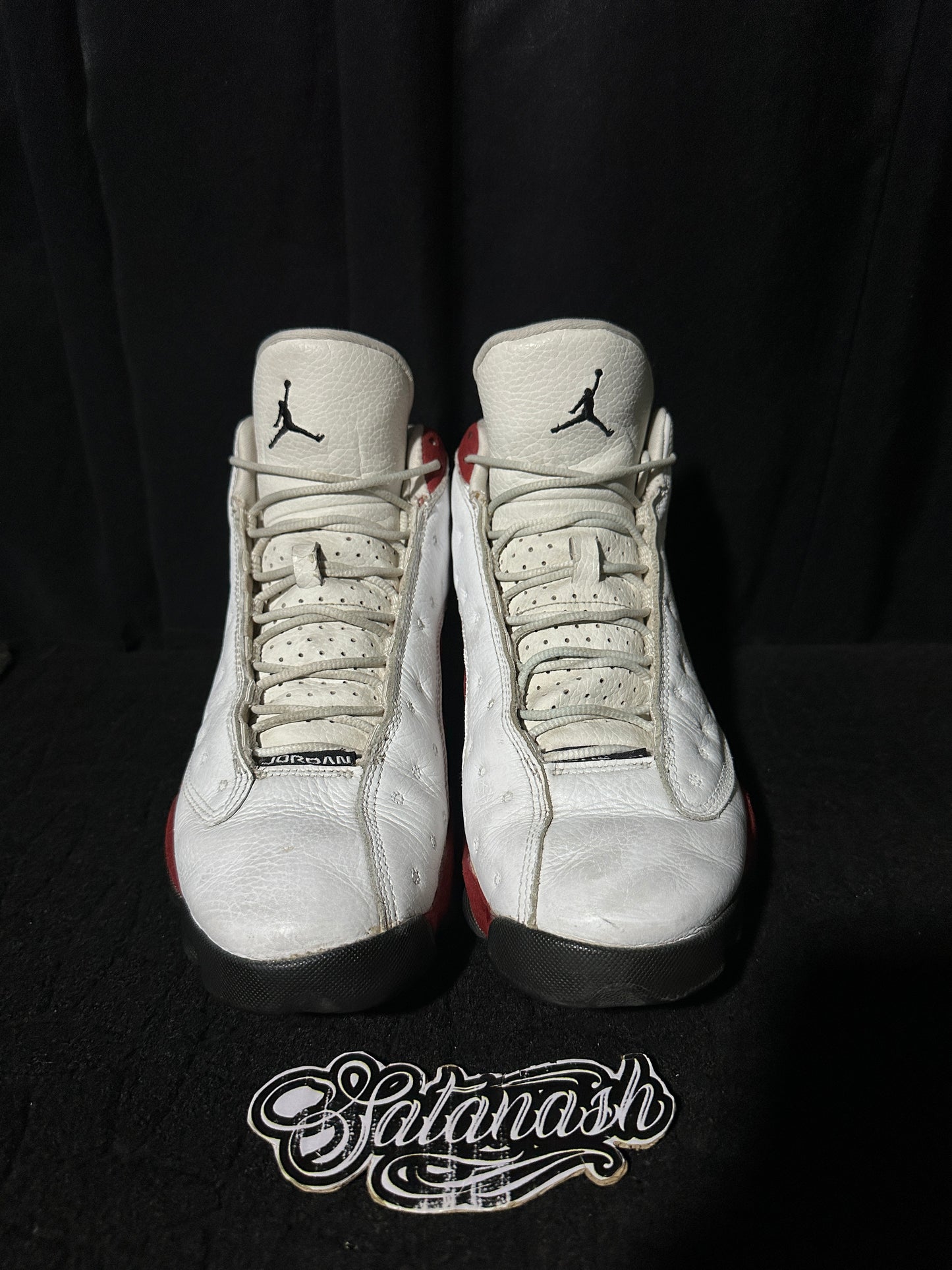 Nike Air "JORDAN 13" (RETRO) "CHERRY" (WHITE VARSITY RED BLACK) 2010 Mid