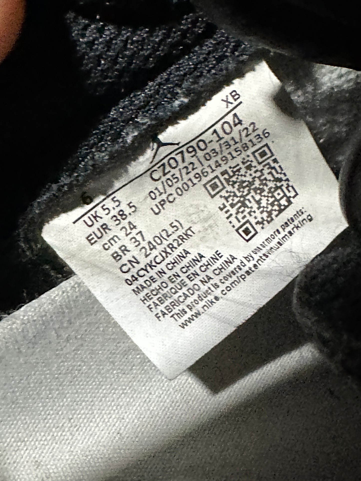 Nike Air "JORDAN 1" (RETRO) "OG" (BLACK DARK POWDER BLUE WHITE) Low