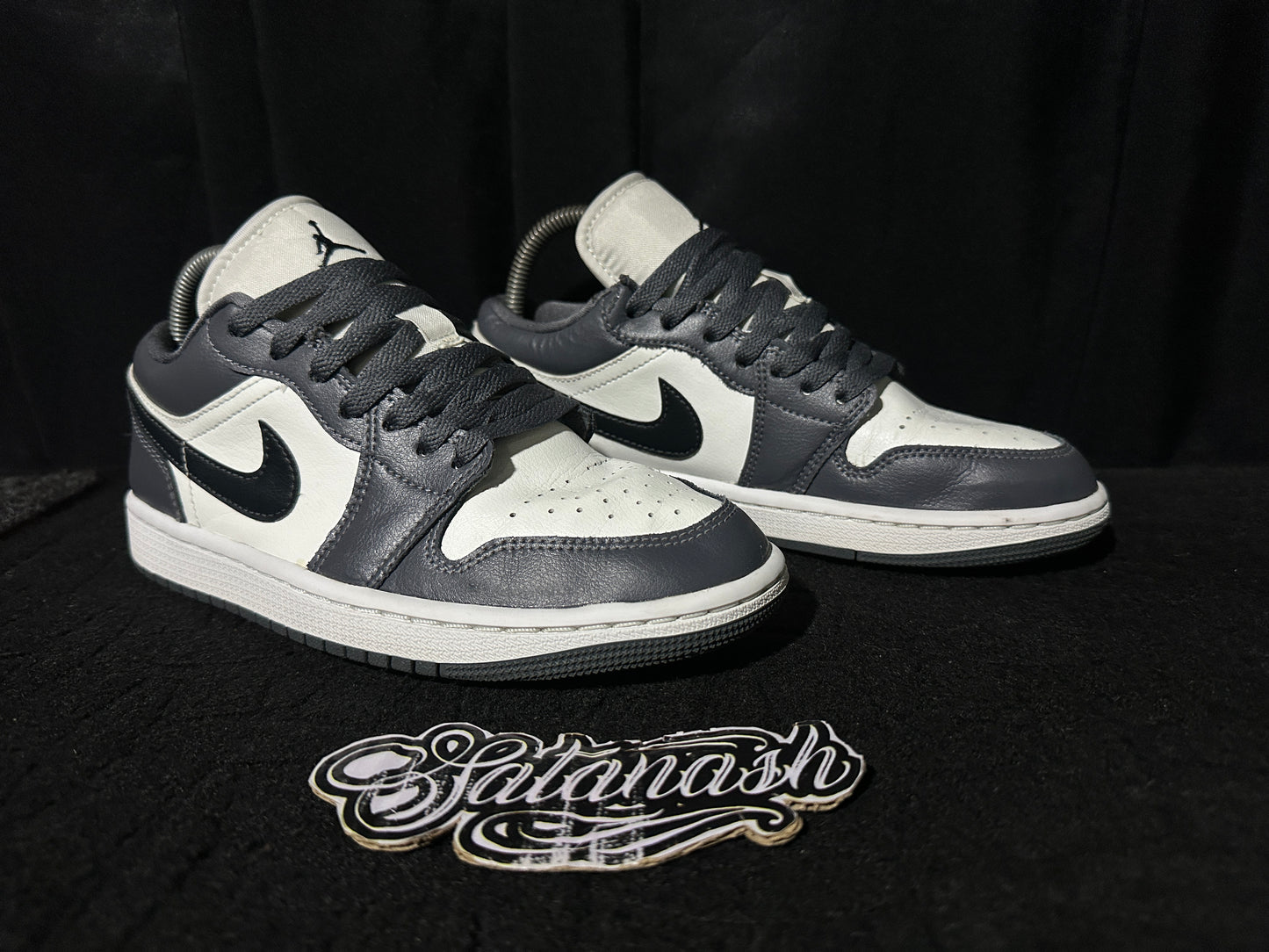 Nike Air "JORDAN 1" (DARK GREY SAIL OFF NOIR WHITE) Low