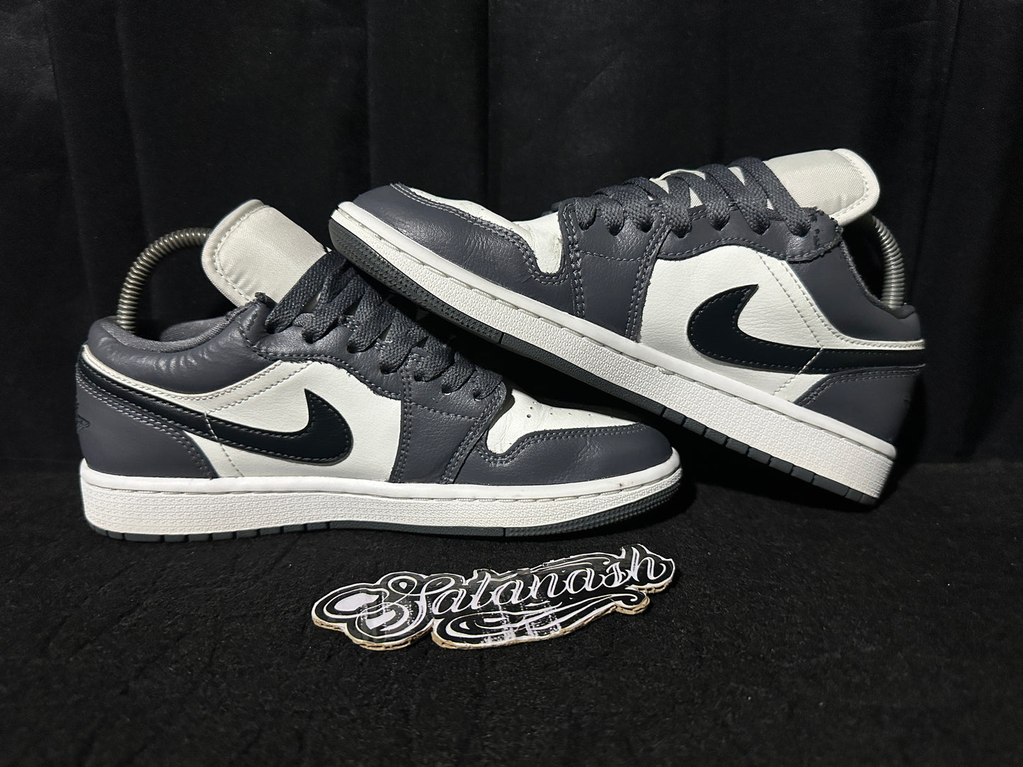 Nike Air "JORDAN 1" (DARK GREY SAIL OFF NOIR WHITE) Low