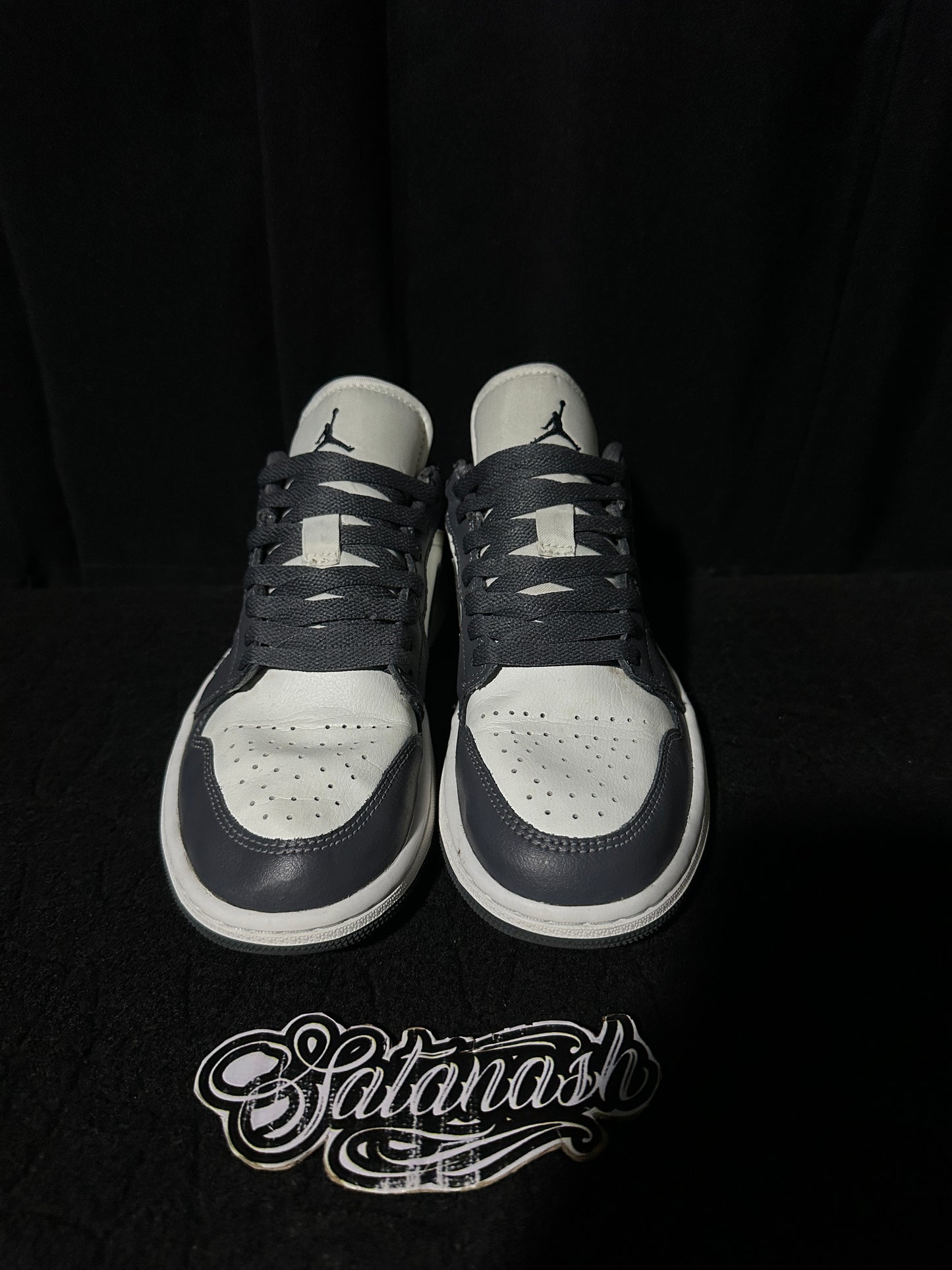 Nike Air "JORDAN 1" (DARK GREY SAIL OFF NOIR WHITE) Low