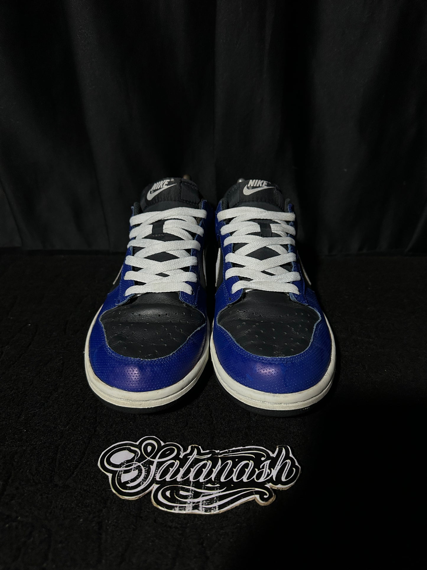 Nike Classic "DUNK" (MICRO PEFTORTED LTR) "ROYAL BLUE BLACK WHITE" 2011 Low