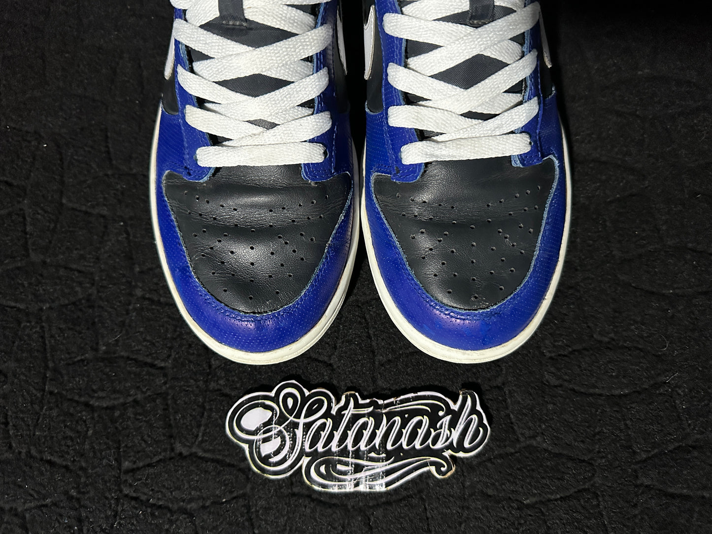 Nike Classic "DUNK" (MICRO PEFTORTED LTR) "ROYAL BLUE BLACK WHITE" 2011 Low