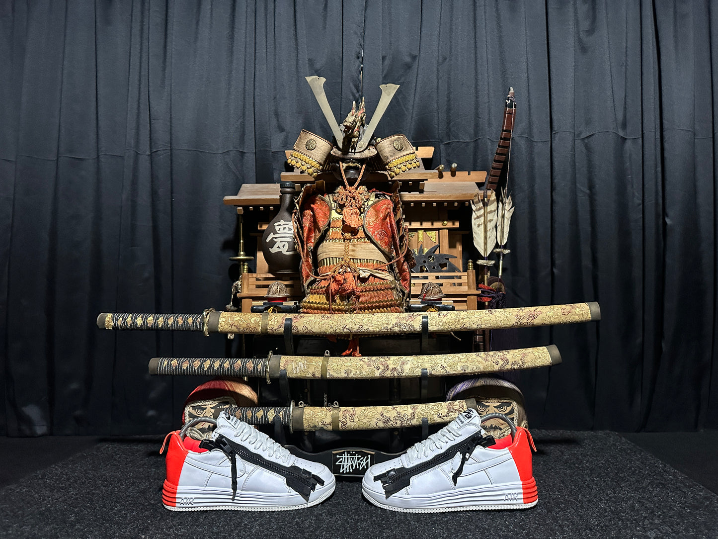 Nike Classic "LUNAR FORCE 1" X "ACRONYM" (WHITE BRIGHT CRIMSON BLACK) Low