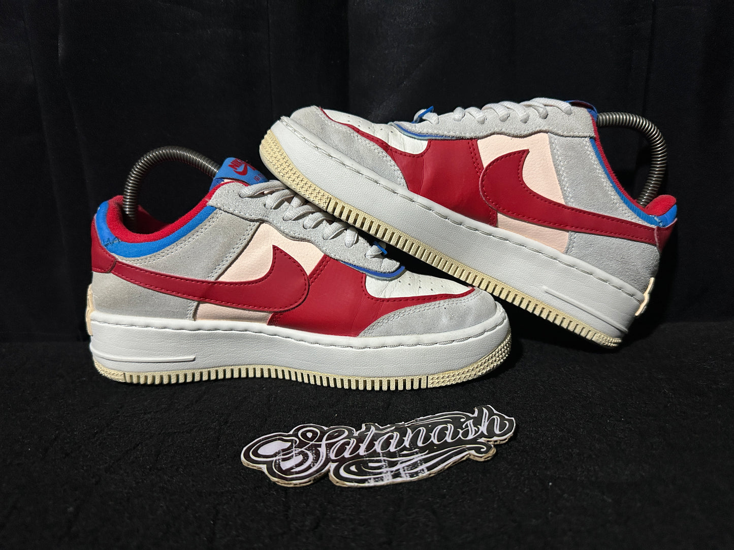 Nike Classic "AIR FORCE 1" (SHADOW) "SAIL RED BLUE WHITE" Low