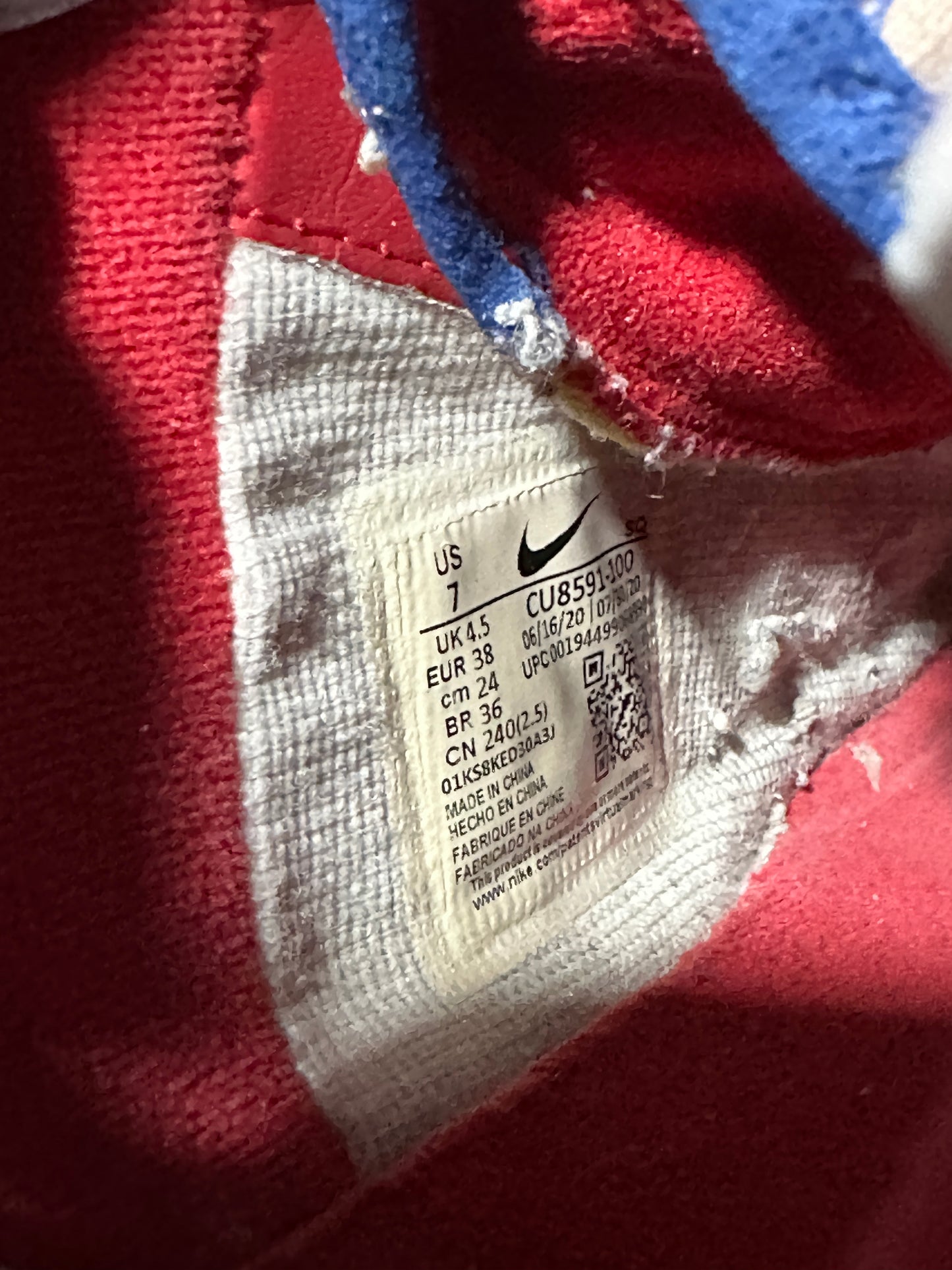 Nike Classic "AIR FORCE 1" (SHADOW) "SAIL RED BLUE WHITE" Low
