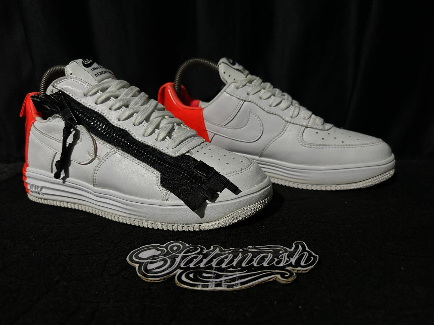 Nike Classic "LUNAR FORCE 1" X "ACRONYM" (WHITE BRIGHT CRIMSON BLACK) Low
