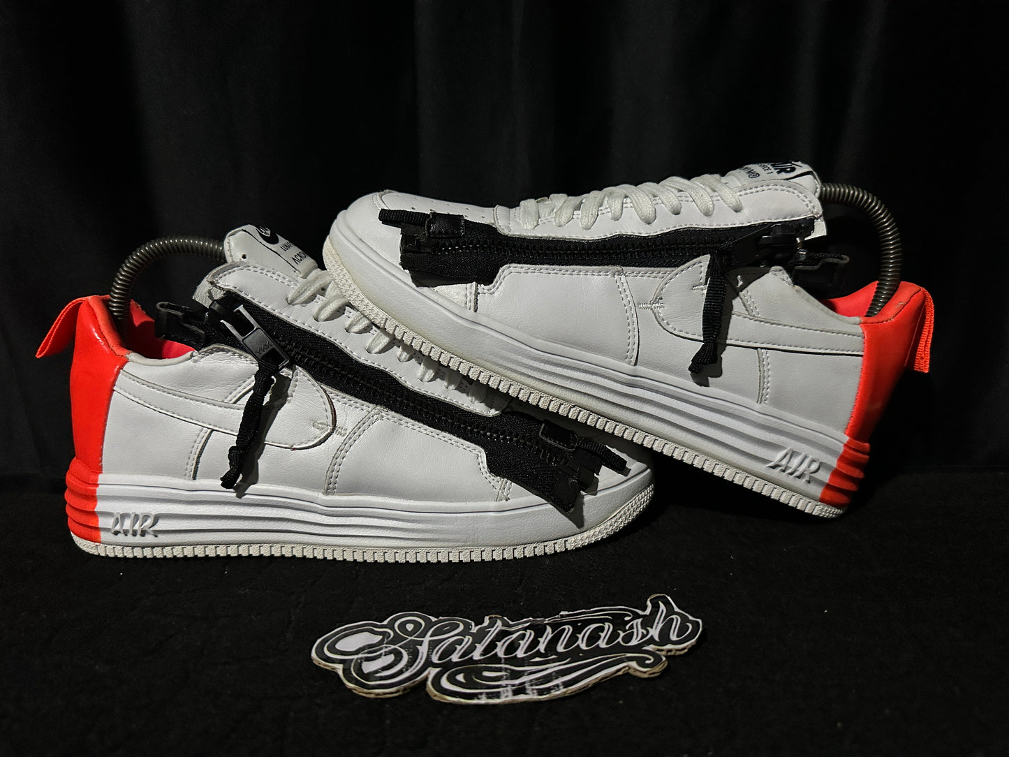 Nike Classic "LUNAR FORCE 1" X "ACRONYM" (WHITE BRIGHT CRIMSON BLACK) Low