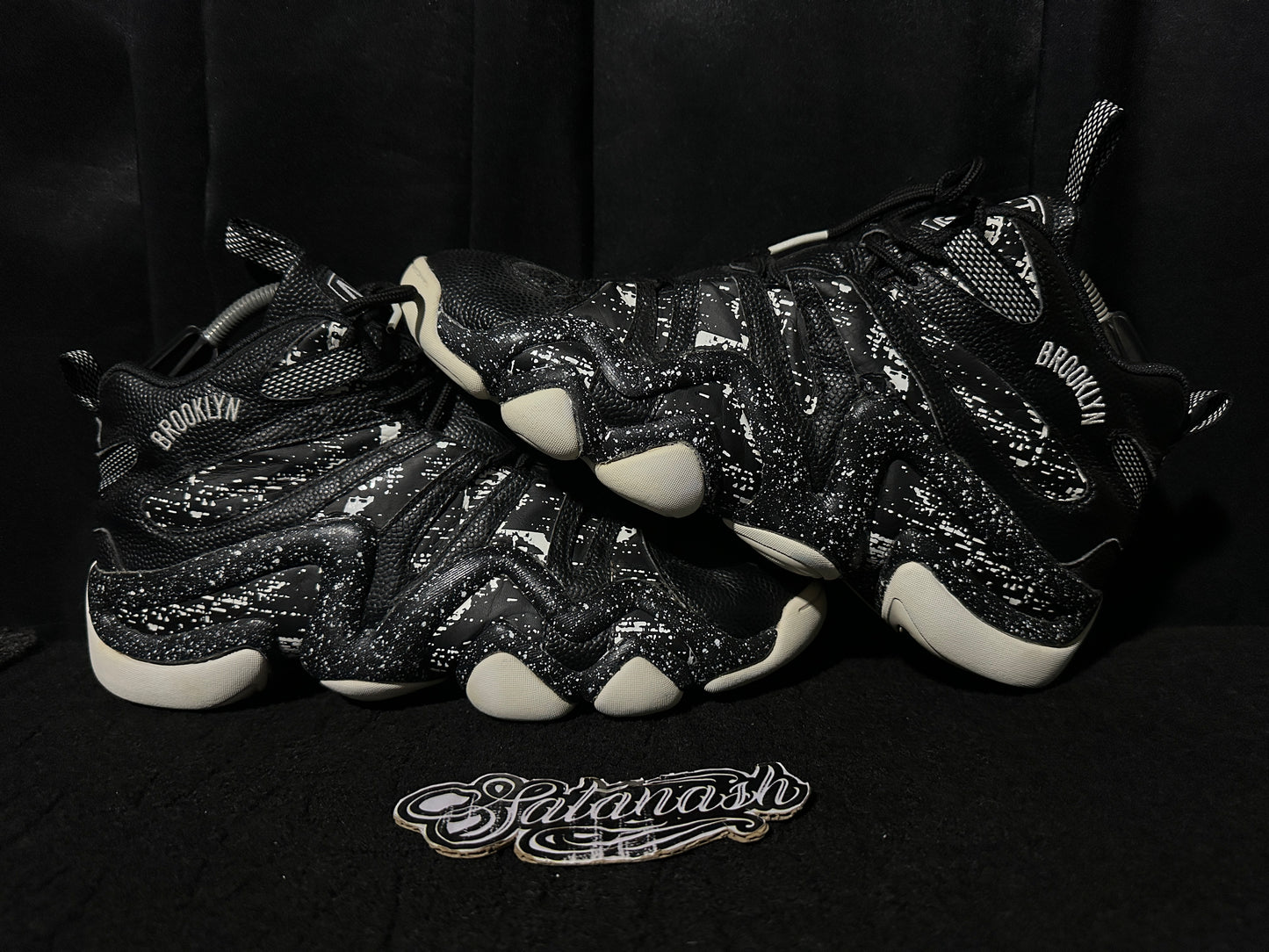 Adidas Originals "CRAZY 8" (BROOKLYN NETS) "BLACK WHITE" 2015 Mid Rare