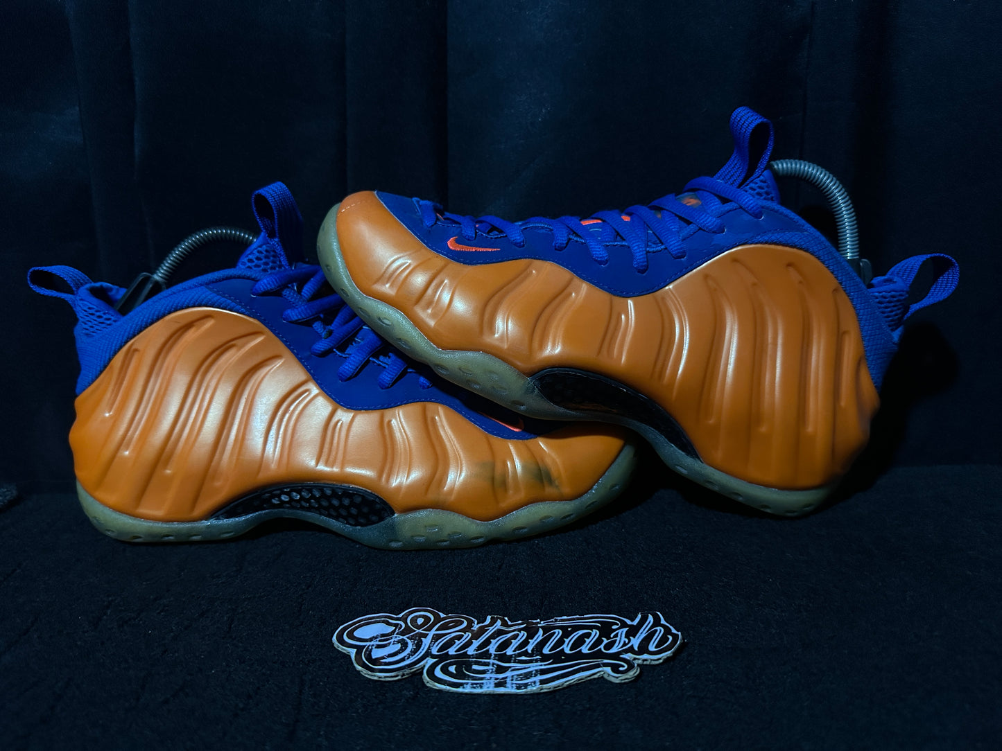 Nike Air "FOAMPOSITE 1" (KNICKS) "BLACK TOTAL CRIMSON GAME ROYAL" Low Rare