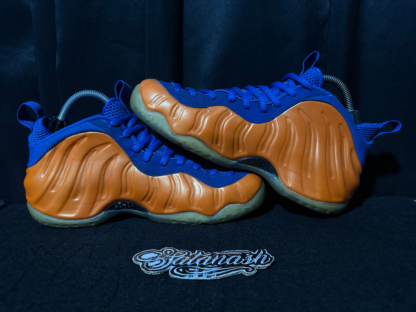 Nike Air "FOAMPOSITE 1" (KNICKS) "BLACK TOTAL CRIMSON GAME ROYAL" Low Rare