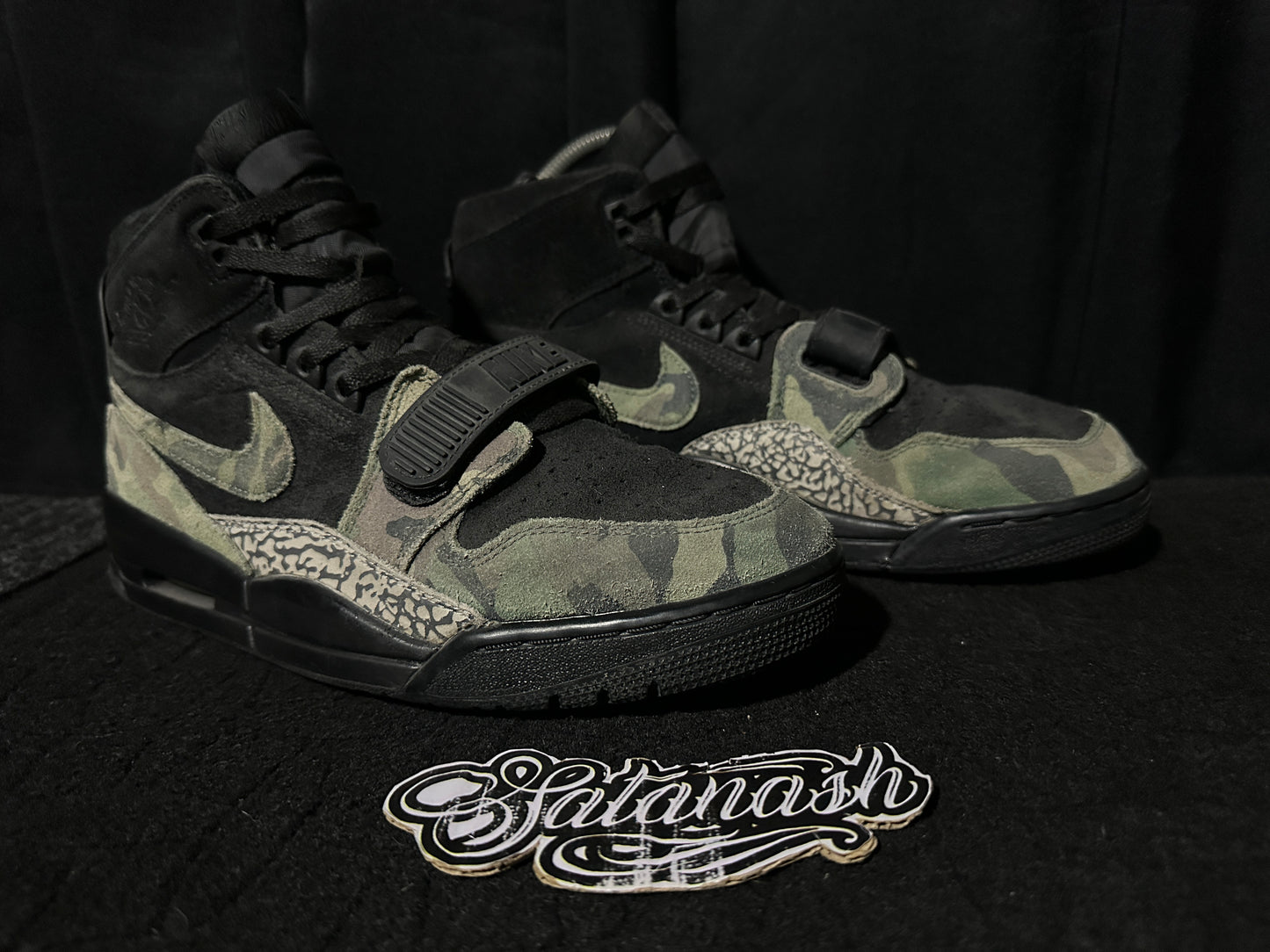 Nike Air "JORDAN" (LEGACY 312) "CAMO GREEN BLACK CEMENT GREY" High Rare