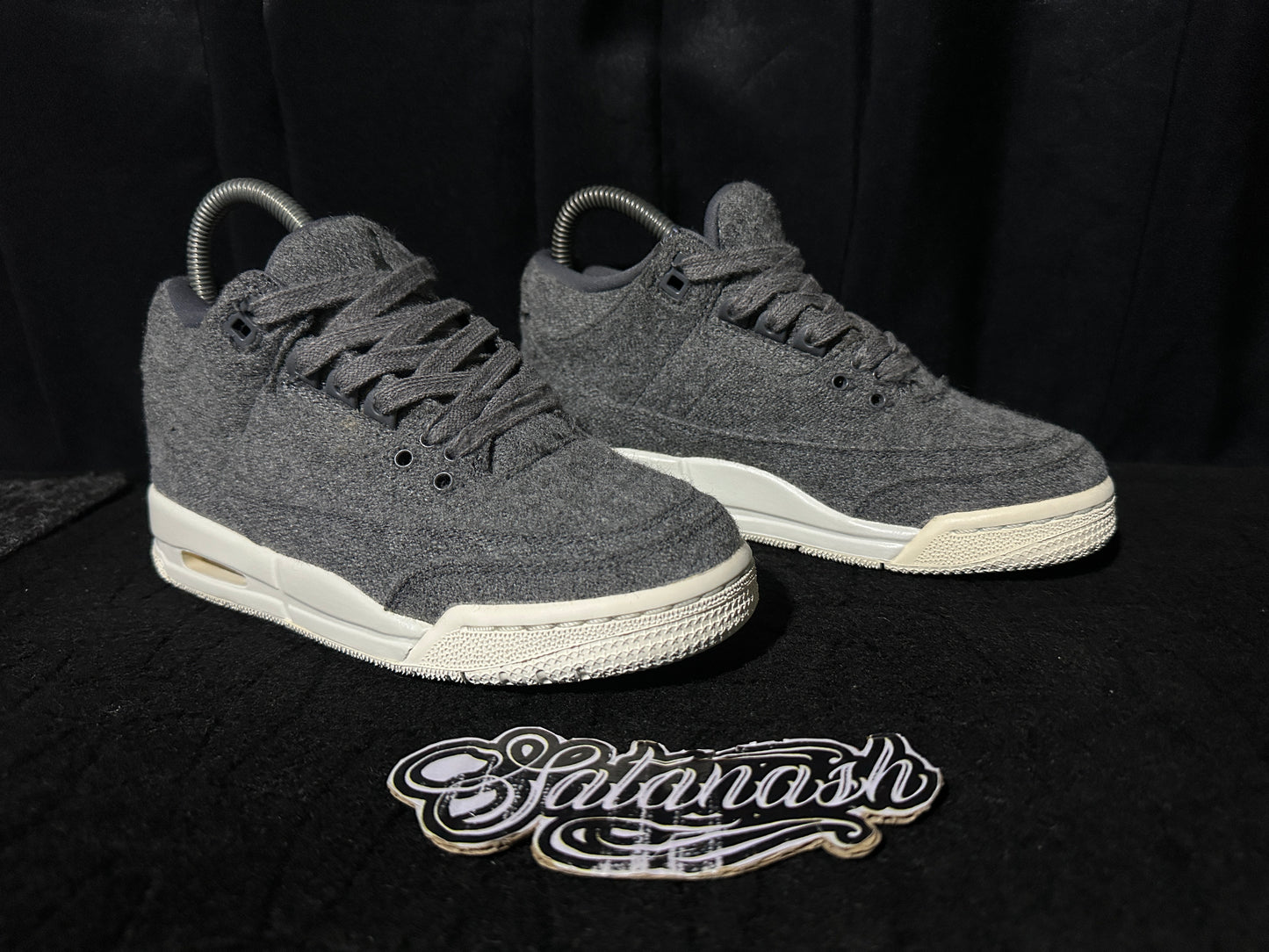 Nike Air "JORDAN 3" (RETRO) "WOOL" (GREY WHITE) Low