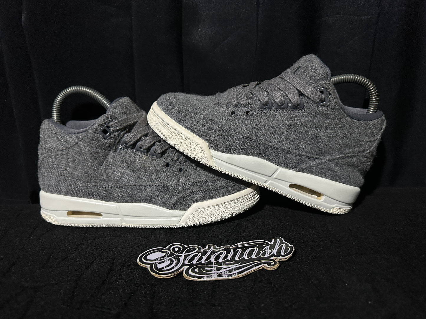Nike Air "JORDAN 3" (RETRO) "WOOL" (GREY WHITE) Low