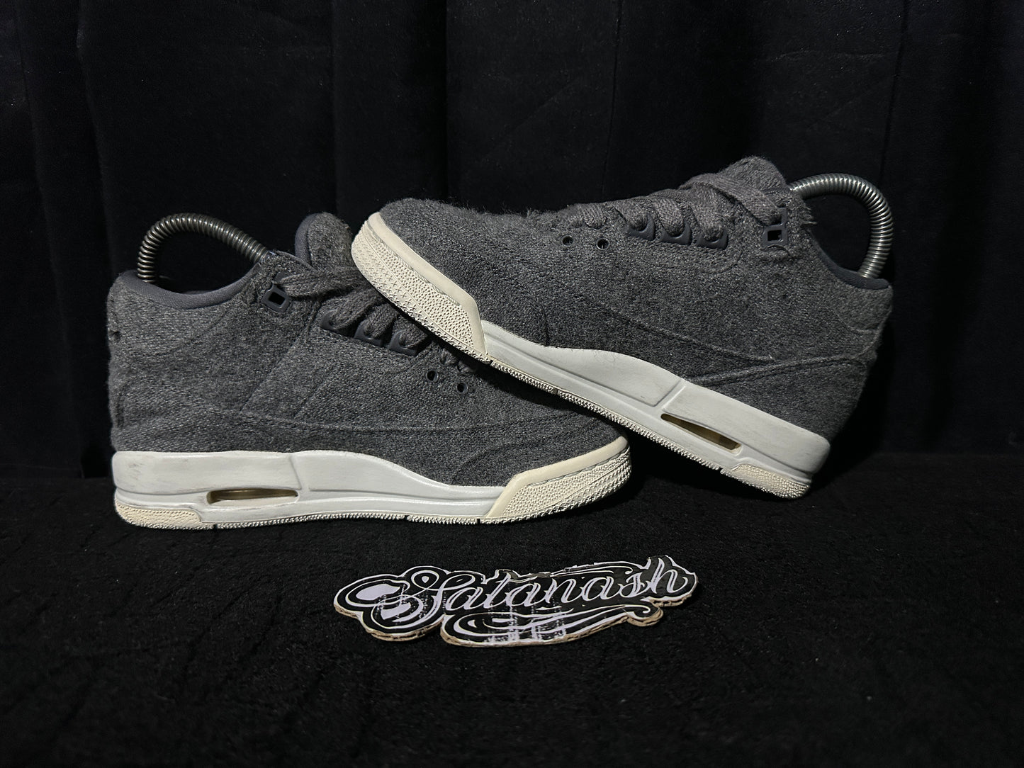 Nike Air "JORDAN 3" (RETRO) "WOOL" (GREY WHITE) Low